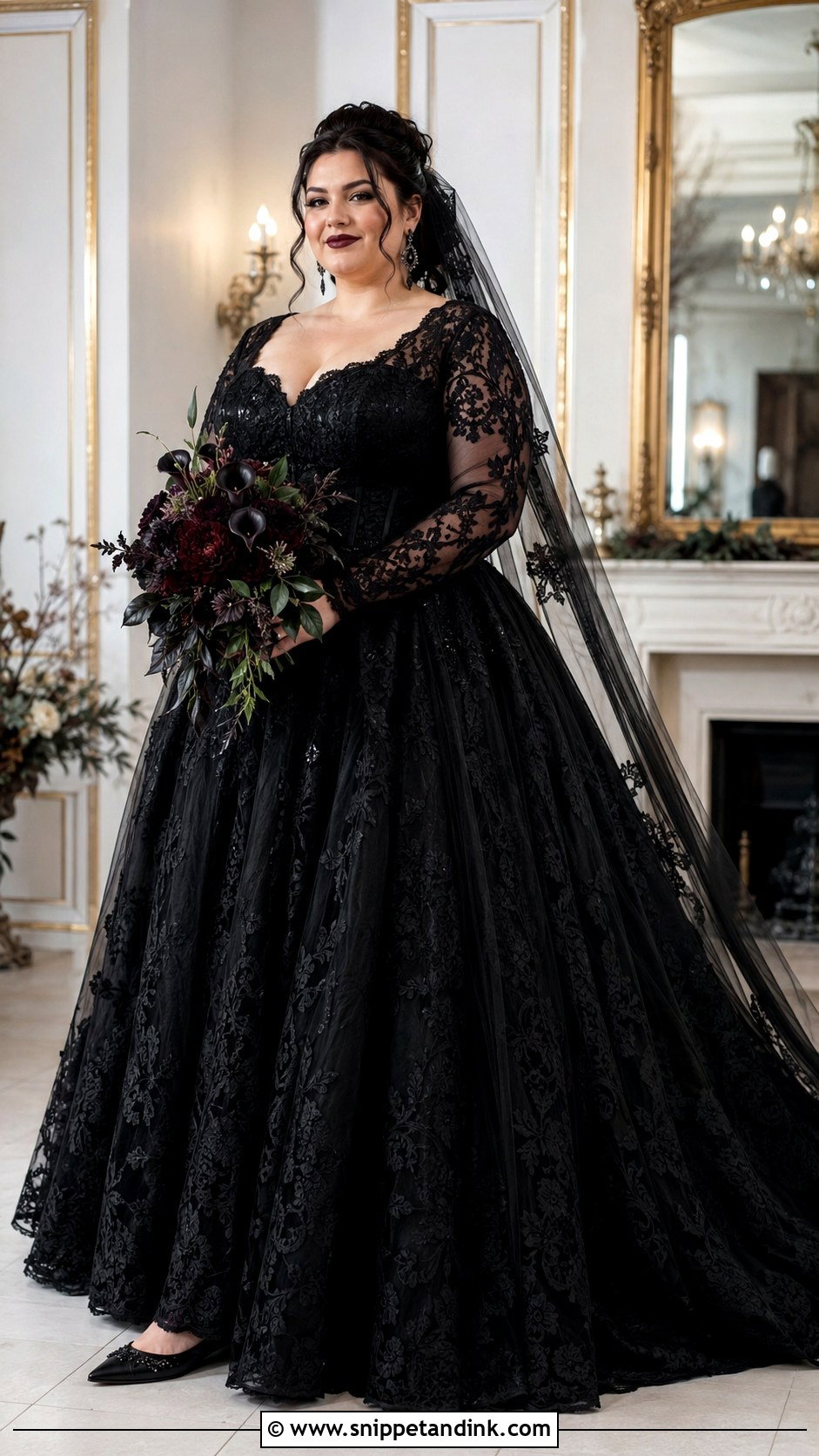 Gothic Plus Size Wedding Dress - Snippet and Ink - 25 Vintage Gothic Wedding Dress Ideas