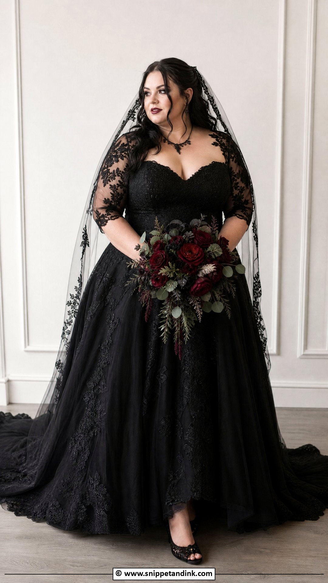 Gothic Plus Size Wedding Dress - Snippet and Ink - 35 Gothic Wedding Dress Ideas