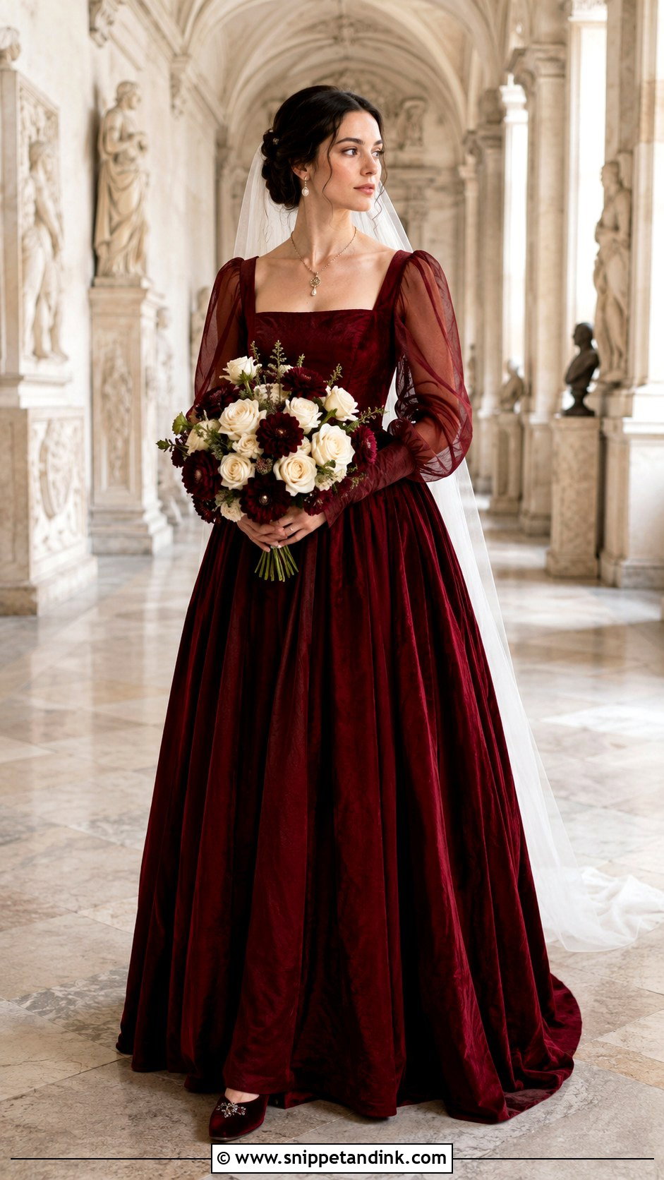 Gothic Renaissance Bridal Dress - Snippet and Ink - 20 Gothic Bridal Ideas