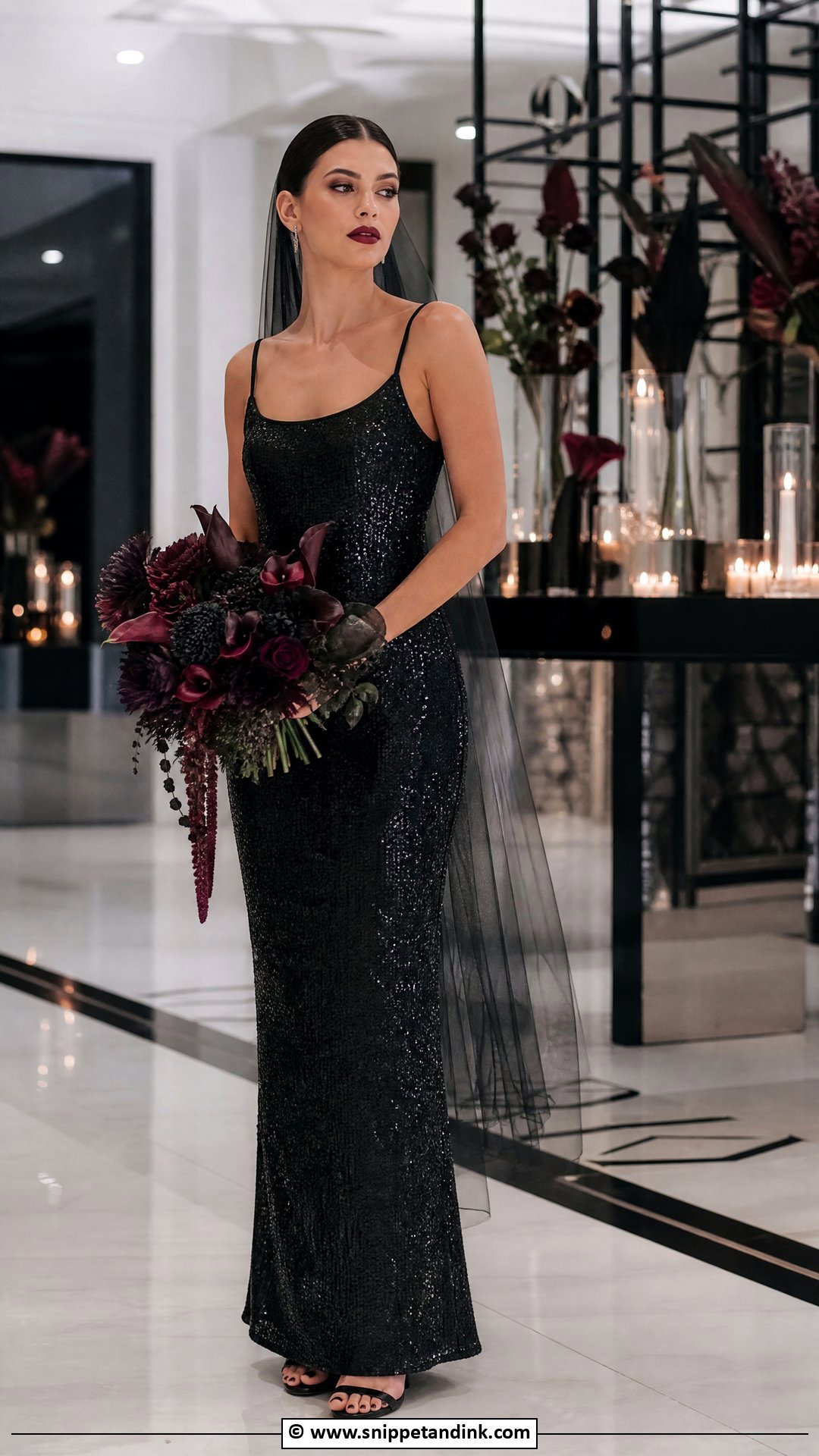 Gothic Sequin Wedding Dress - Snippet and Ink - 35 Gothic Wedding Dress Ideas
