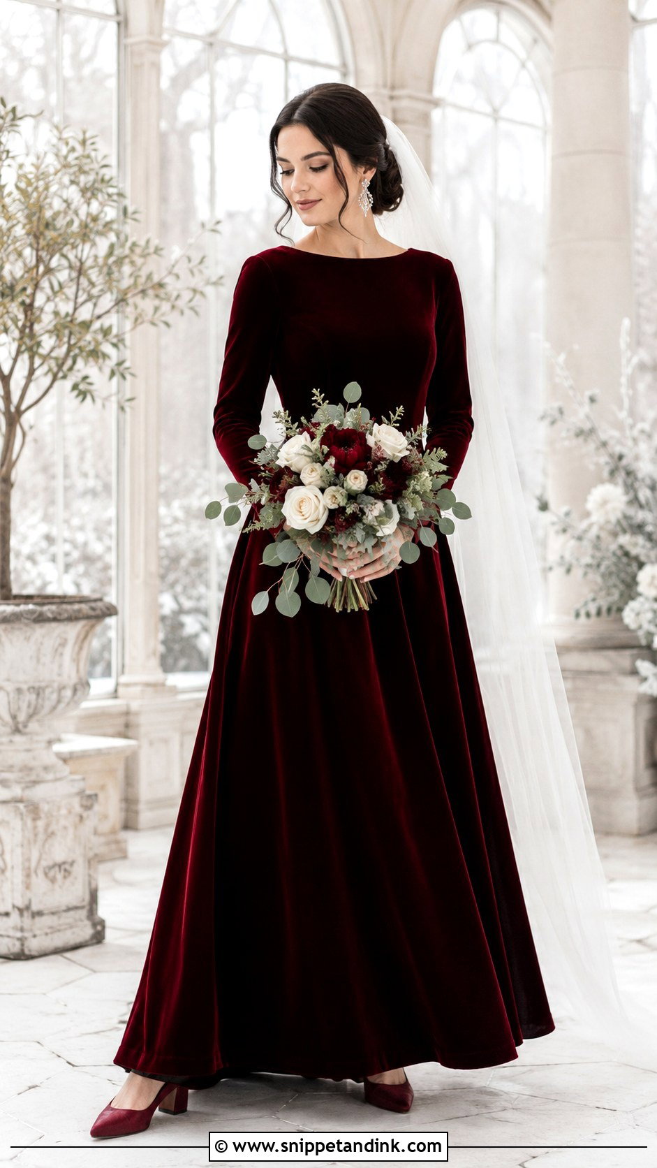 Gothic Velvet Bridal Dress - Snippet and Ink - 20 Gothic Bridal Ideas