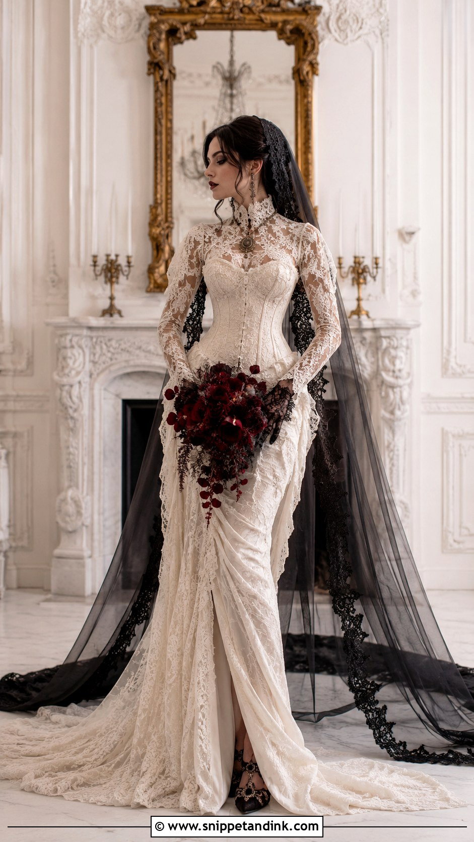 Gothic Vintage Bridal Outfit - Snippet and Ink - 25 Vintage Gothic Wedding Dress Ideas