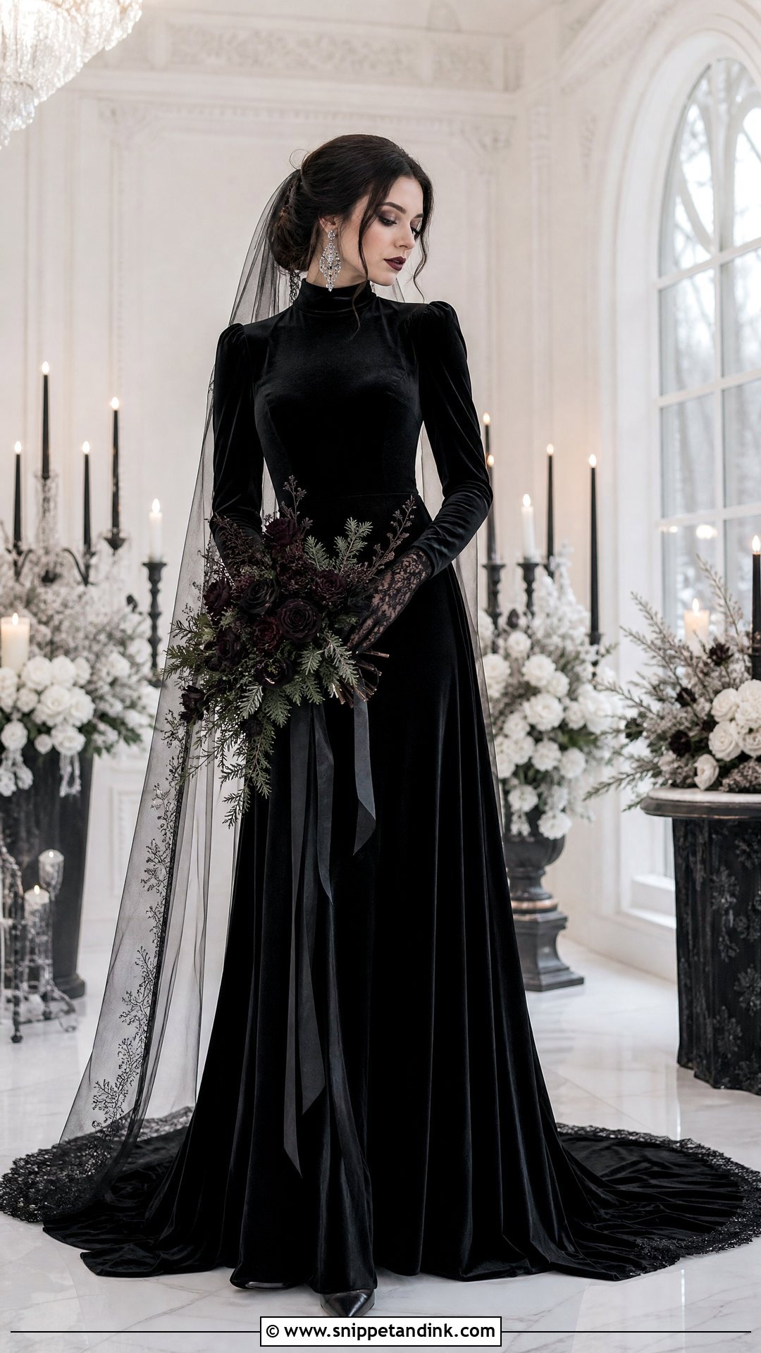 Gothic Wedding Dress For Winter - Snippet and Ink - 25 Gothic Wedding Dresses