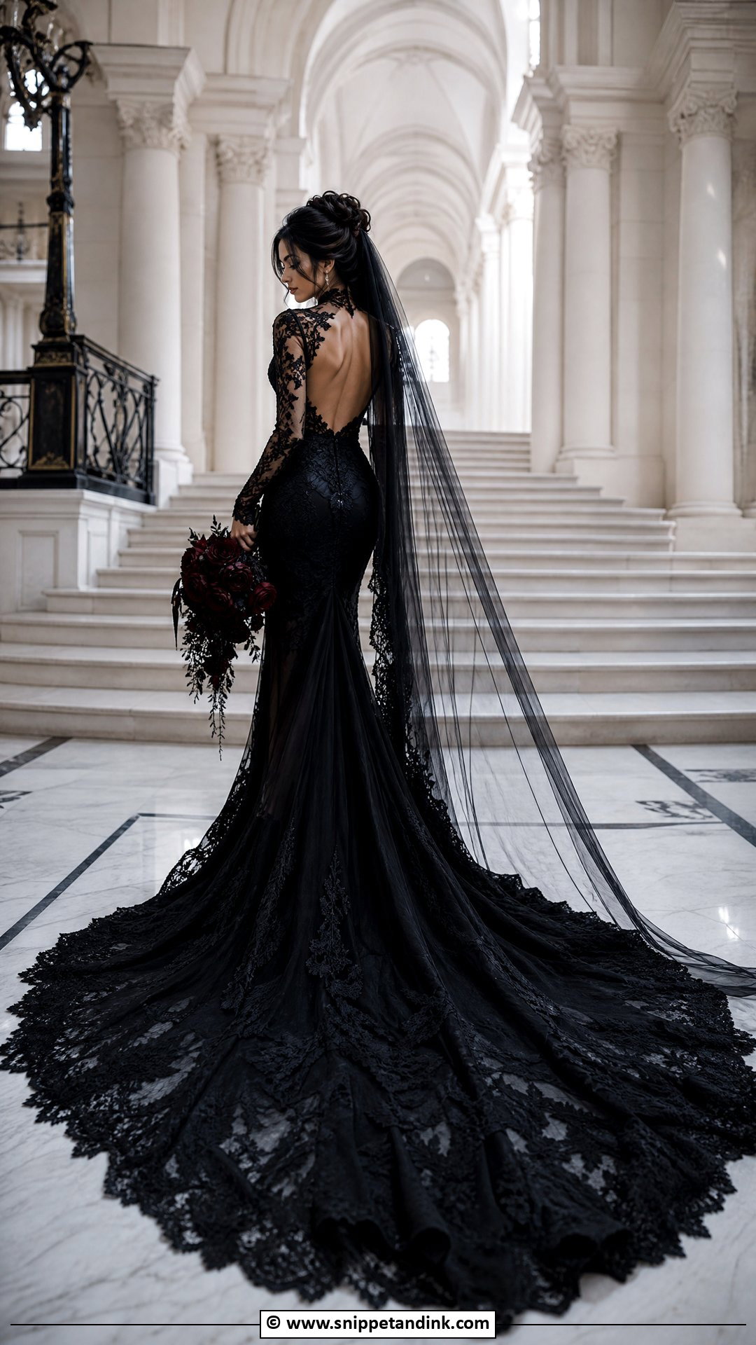Gothic Wedding Dress With Train - Snippet and Ink - 35 Gothic Wedding Dress Ideas