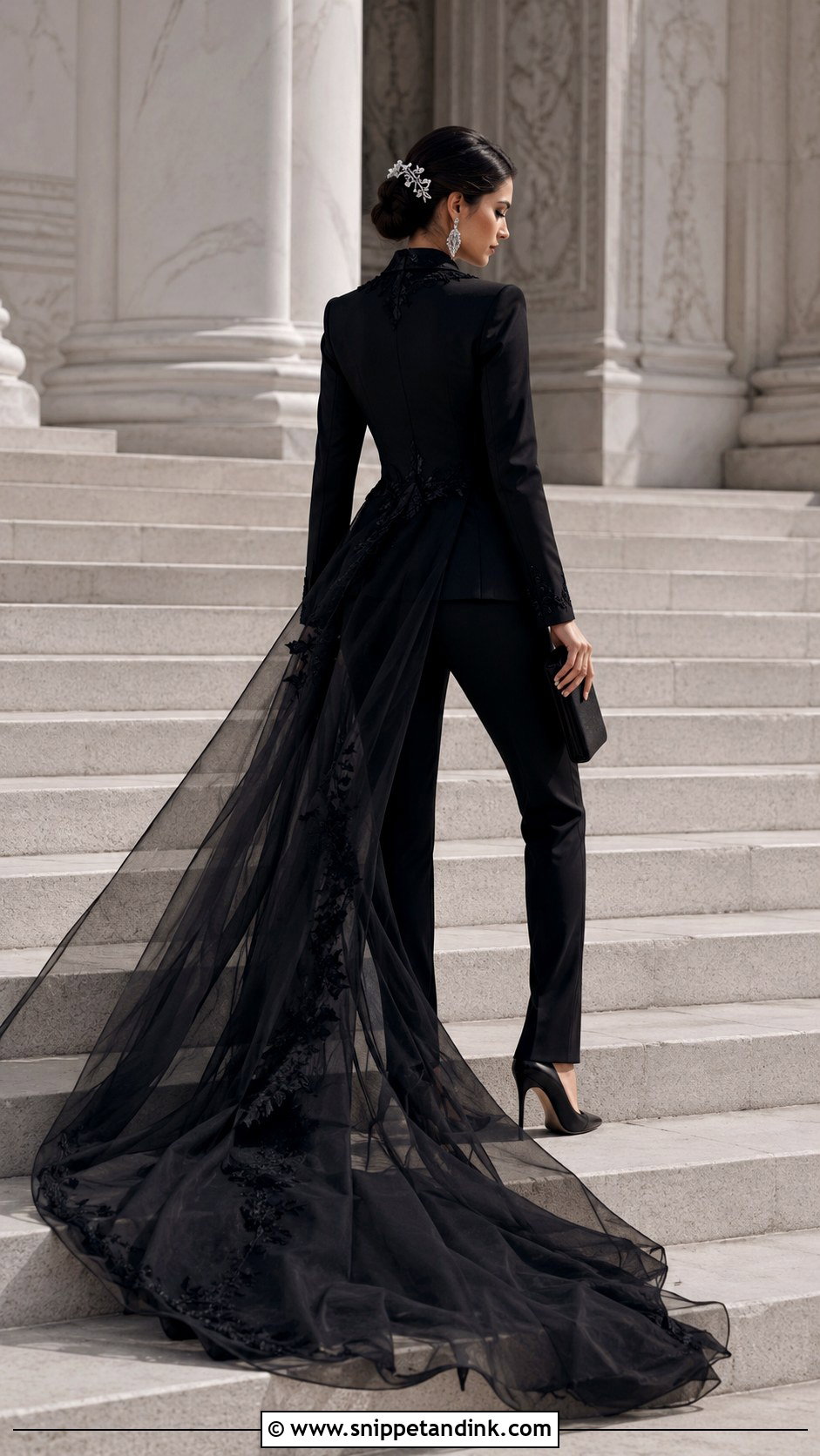 Gothic Wedding Suit With Train - Snippet and Ink - 20 Gothic Wedding Suit Ideas