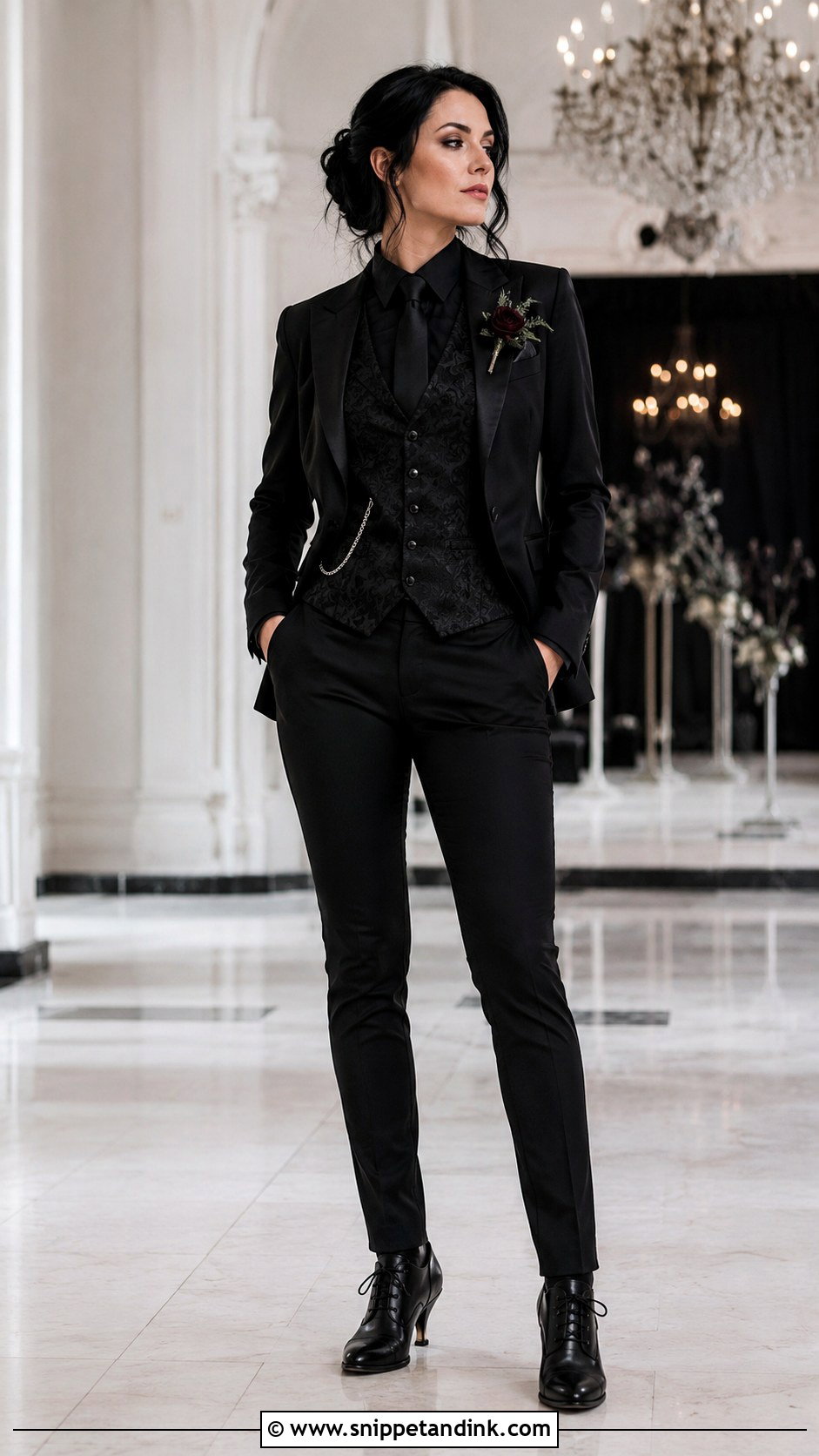 Gothic Wedding Three Piece Suit - Snippet and Ink - 20 Gothic Wedding Suit Ideas