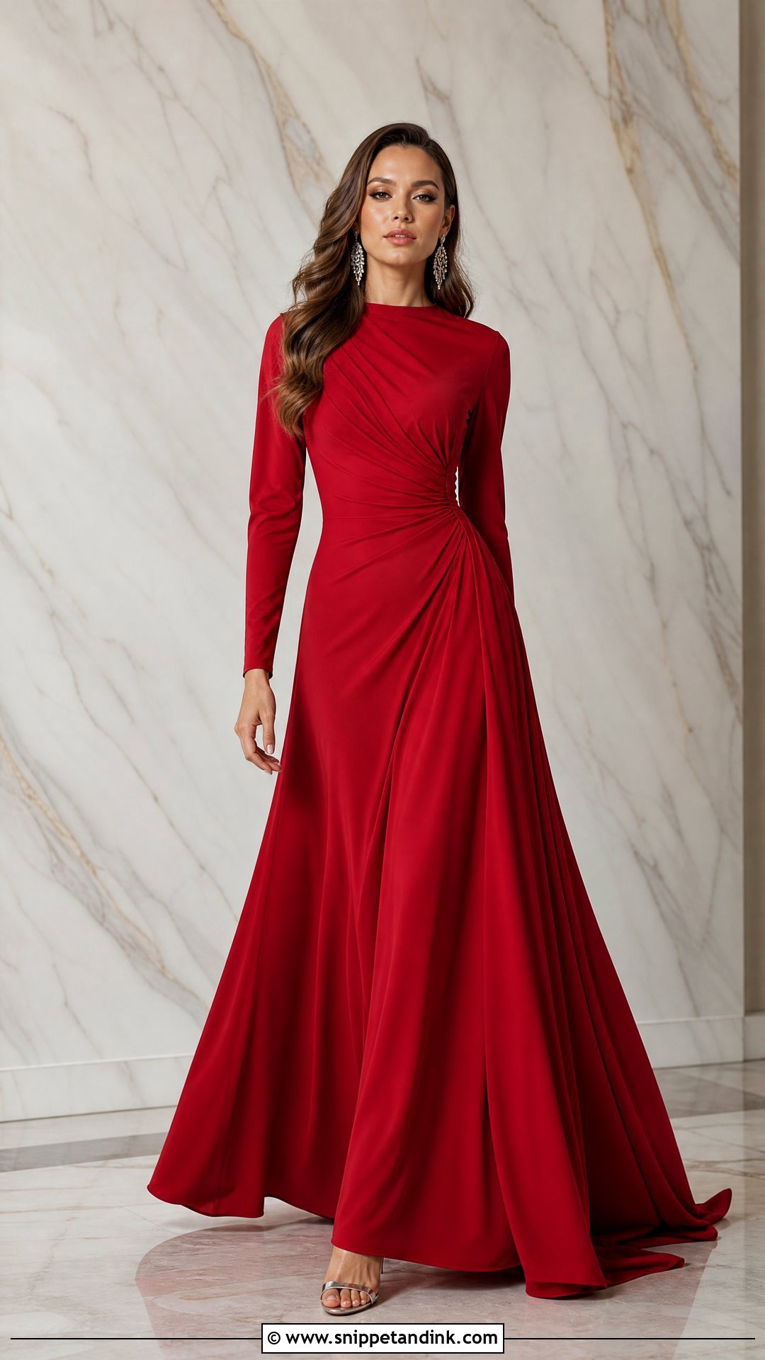 Gown Pose With One Leg Forward - Snippet and Ink - 25 Poses in Gown for Photoshoot Ideas
