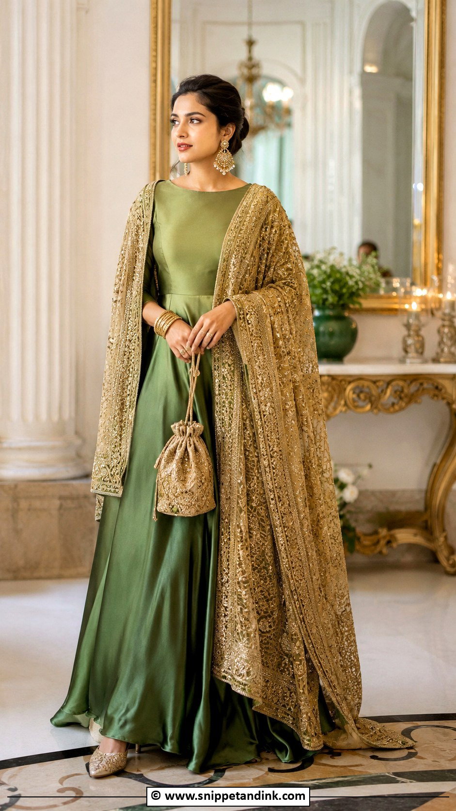 Gown With Heavy Dupatta - Snippet and Ink - 30 Gown with Dupatta Ideas
