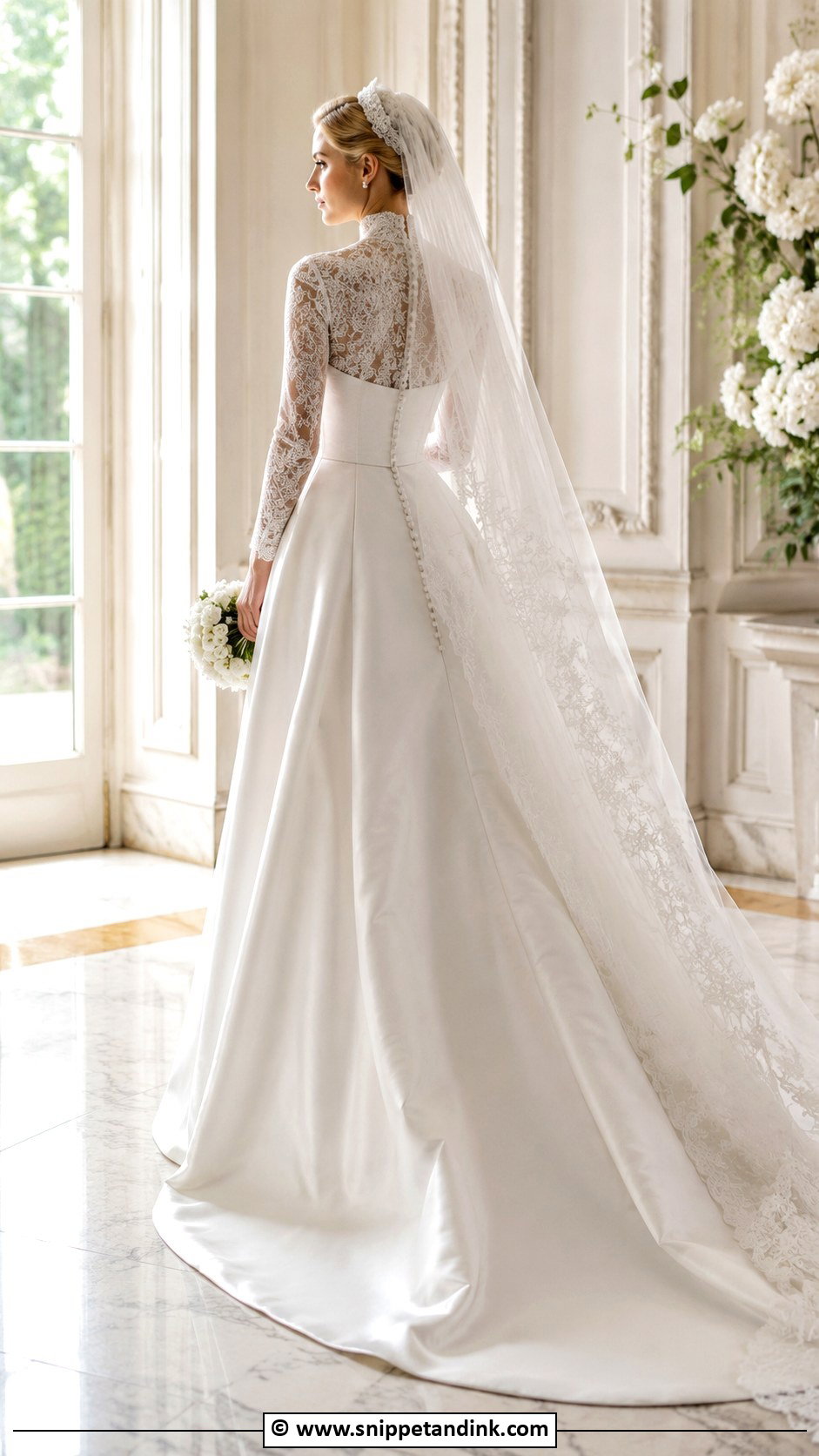 Grace Kelly Button Back Wedding Dress - Snippet and Ink - 30 Grace Kelly Wedding Dress Ideas
