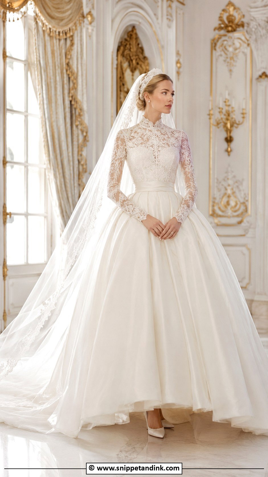 Grace Kelly Full Skirt Wedding Dress - Snippet and Ink - 30 Grace Kelly Wedding Dress Ideas