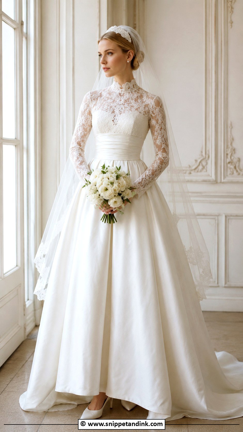 Grace Kelly Lace Jacket Wedding Dress - Snippet and Ink - 30 Grace Kelly Wedding Dress Ideas