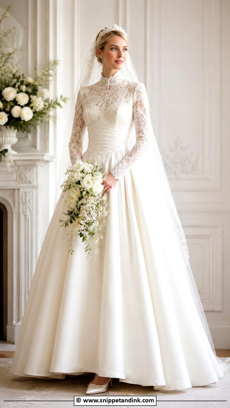 Grace Kelly Off White Wedding Dress - Snippet and Ink - 30 Grace Kelly Wedding Dress Ideas