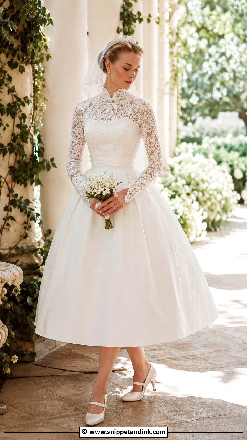 Grace Kelly Tea Length Wedding Dress - Snippet and Ink - 30 Grace Kelly Wedding Dress Ideas