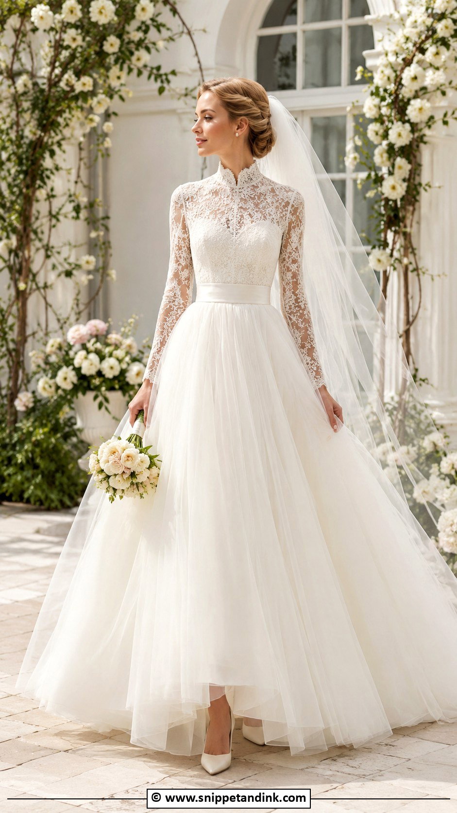 Grace Kelly Tulle Skirt Wedding Dress - Snippet and Ink - 30 Grace Kelly Wedding Dress Ideas