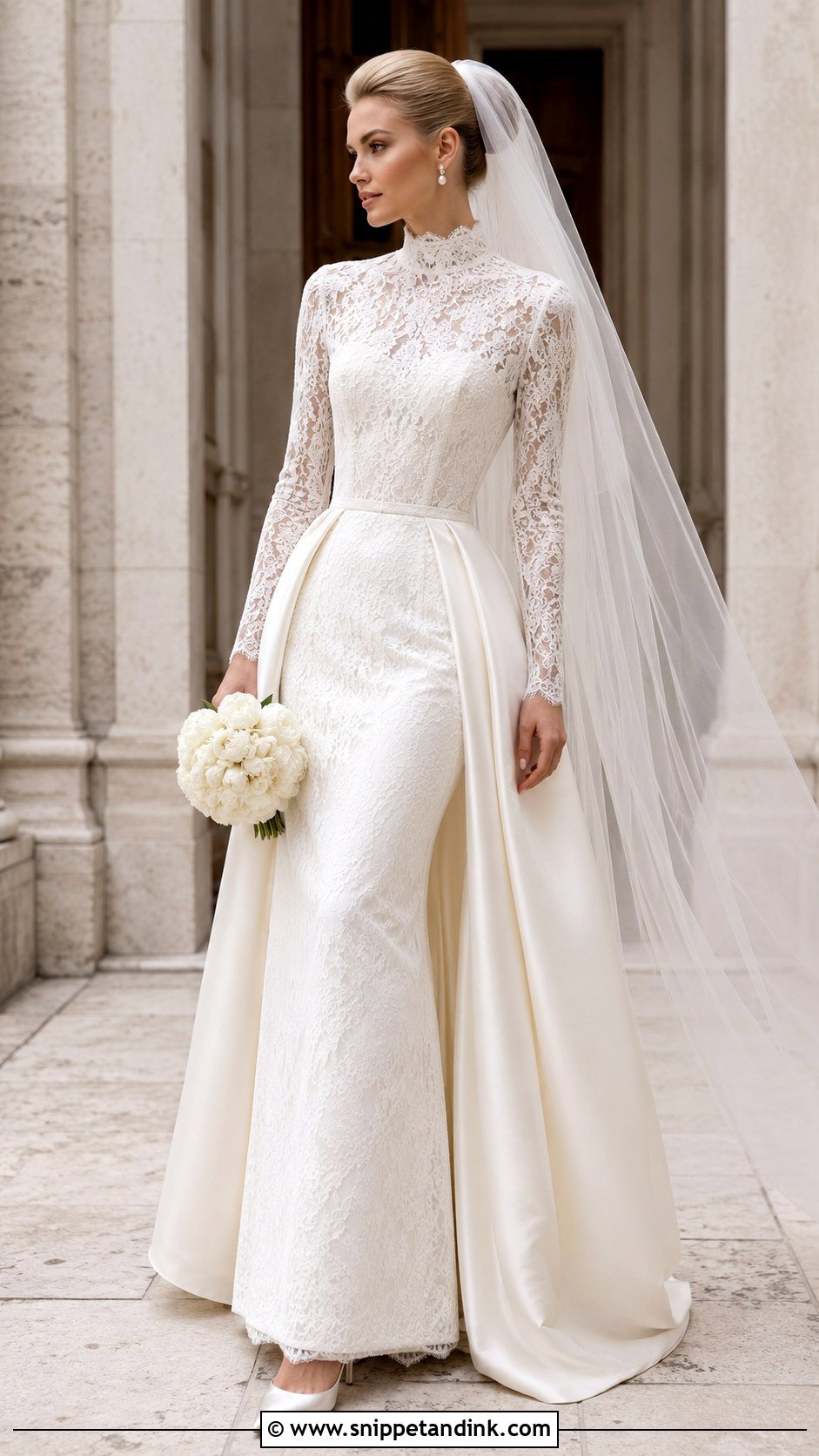 Grace Kelly Wedding Dress With Modern Details - Snippet and Ink - 20 Grace Kelly Inspired Wedding Dress Ideas