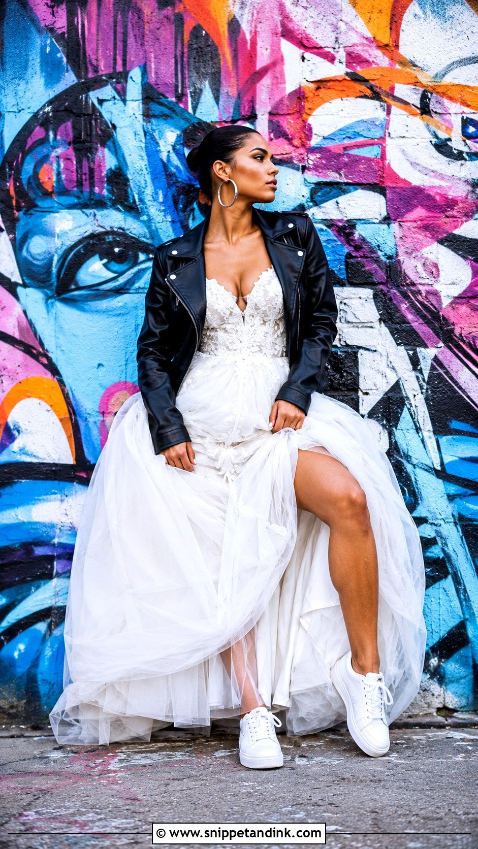 Graffiti Wall Trash The Dress Photoshoot - Snippet and Ink - 25 Trash the Dress Ideas