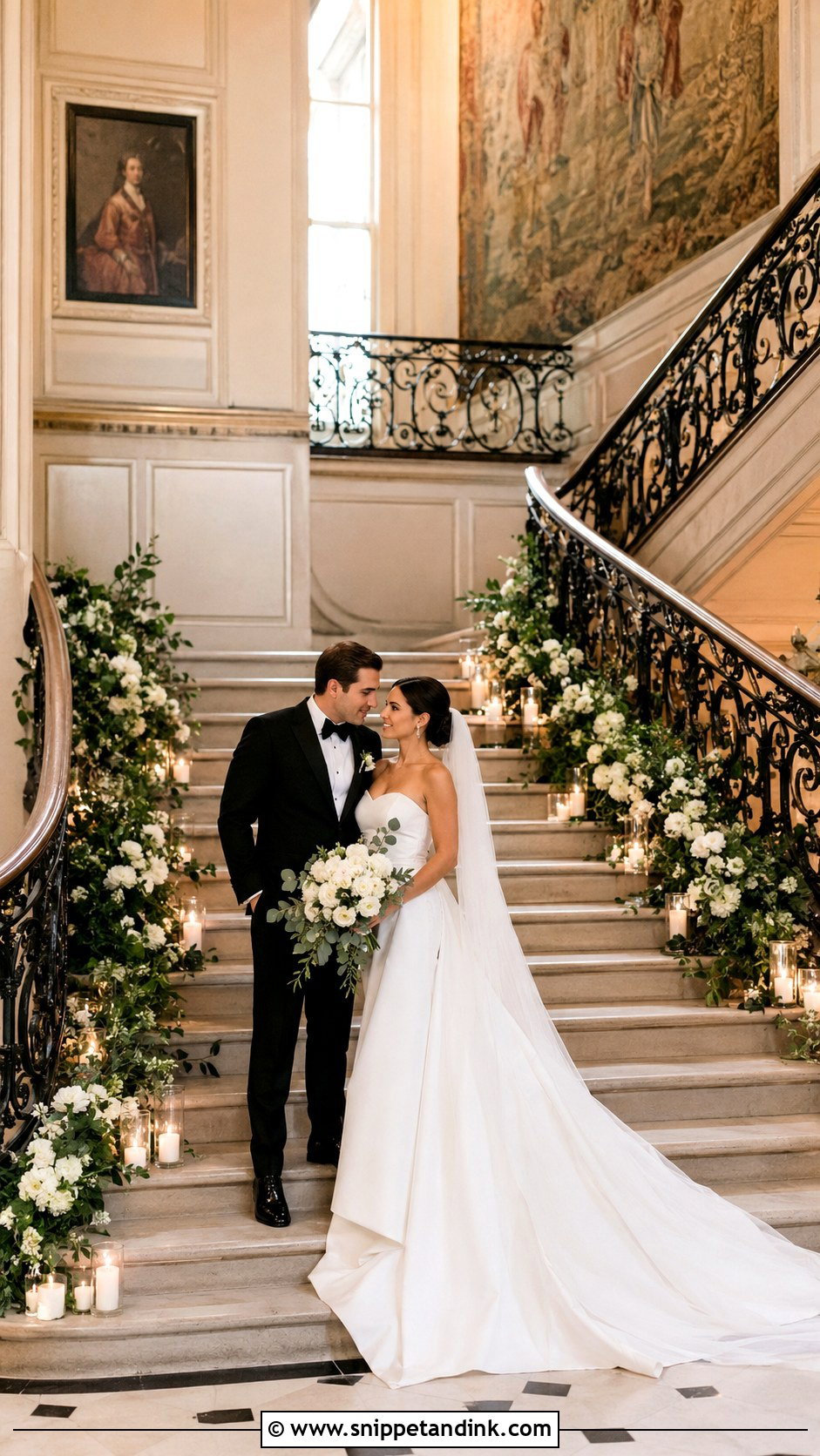 Grand Staircase Wedding Photos - Snippet and Ink - 30 Fancy Wedding Ideas