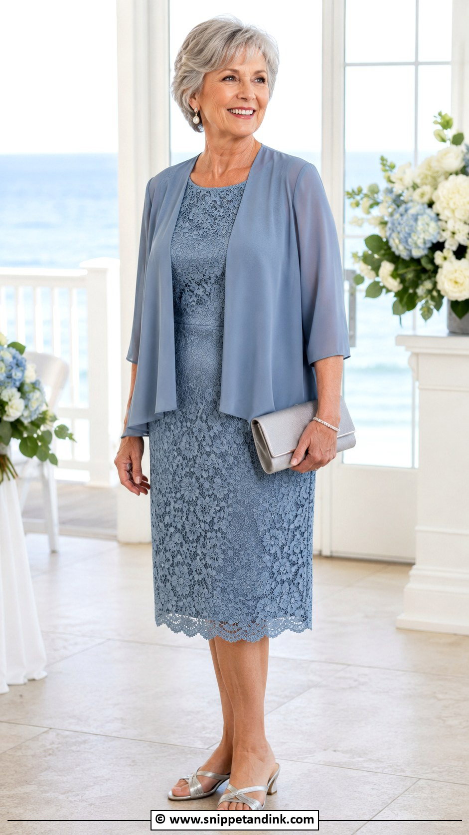 Grandma Dusty Blue Dress For Wedding - Snippet and Ink - 25 Grandma Dress for Wedding Ideas