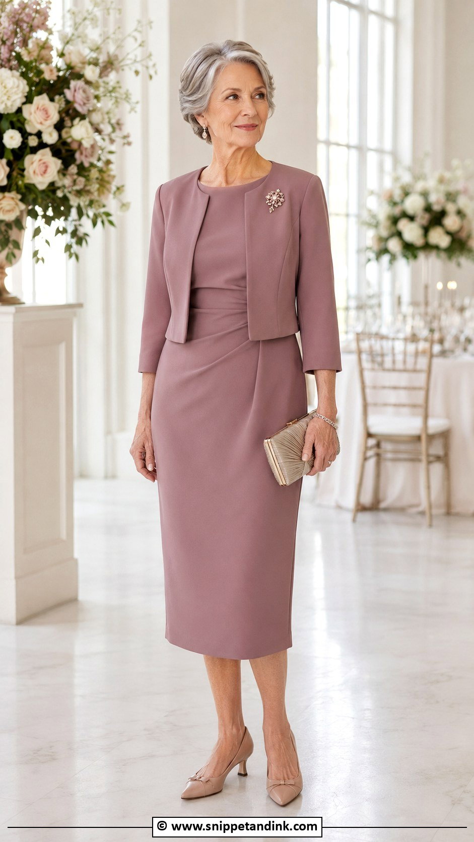 Grandmother Wedding Outfit With Sheath Dress - Snippet and Ink - 30 Grandmother Wedding Outfit Ideas