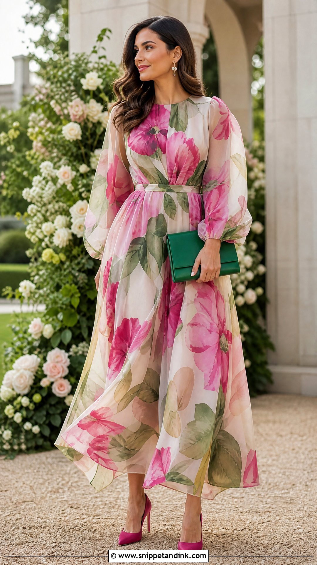 Graphic Floral Organza Dress For A Funky Formal Wedding - Snippet and Ink - 20 Funky Formal Wedding Attire Ideas