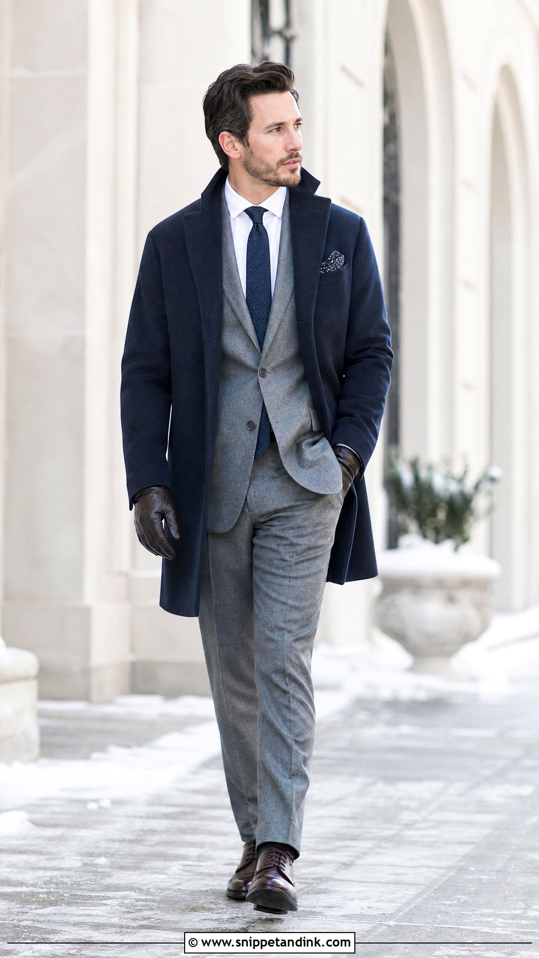 Gray Flannel Winter Wedding Suit - Snippet and Ink - 20 Winter Wedding Suit Ideas
