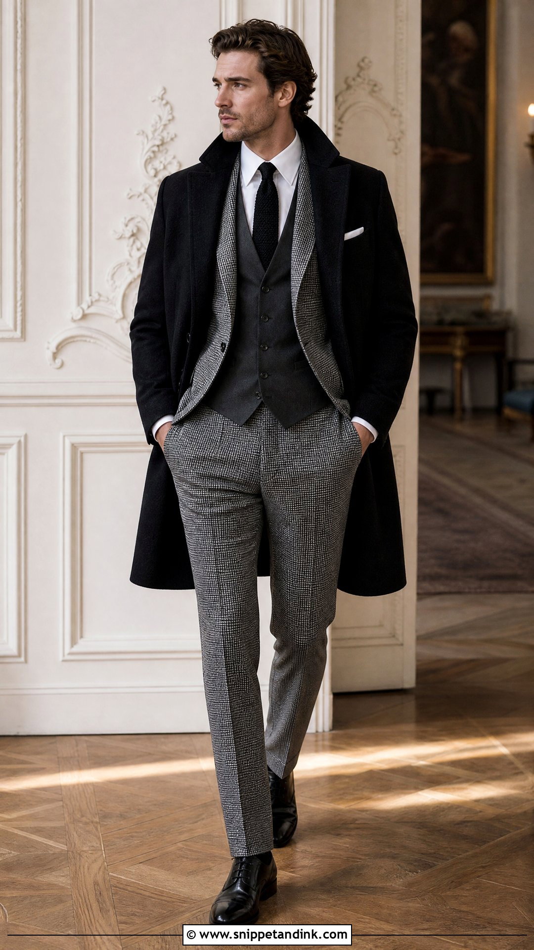 Gray Houndstooth Winter Wedding Suit - Snippet and Ink - 20 Winter Wedding Suit Ideas