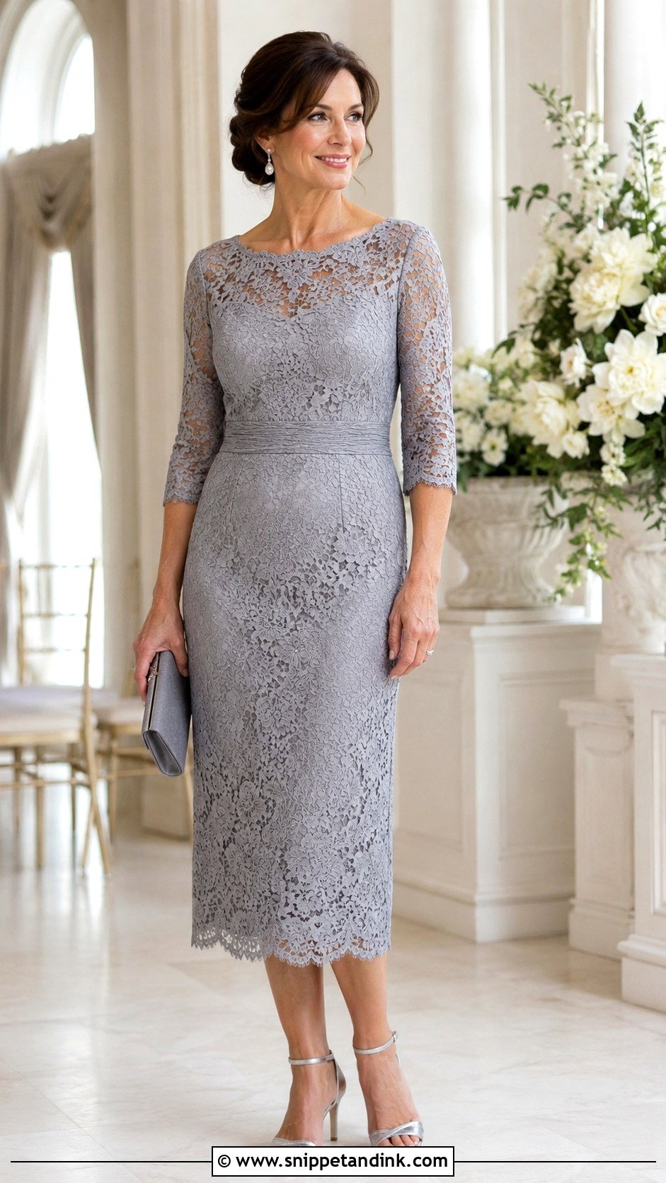 Gray Lace MOB Dress - Snippet and Ink - 30 Mob Dresses