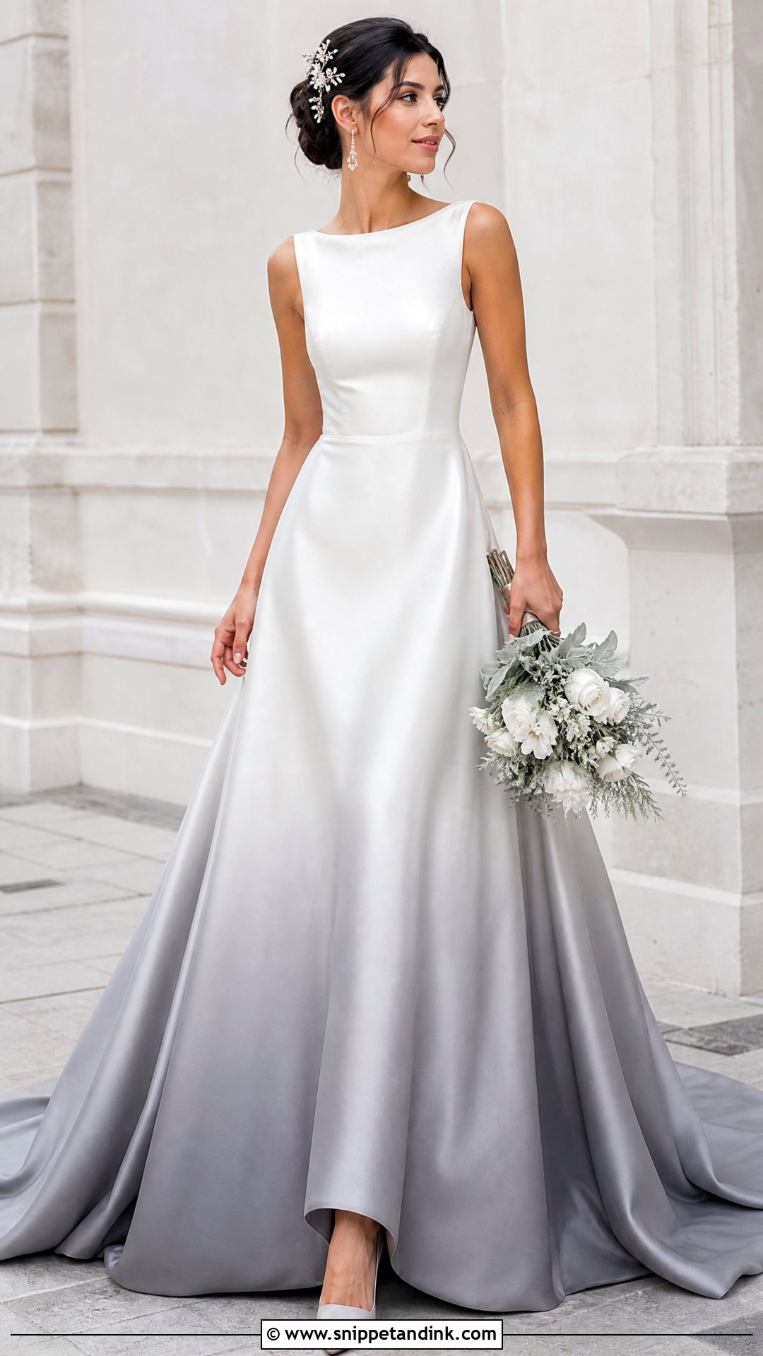 Gray Ombre Wedding Dress - Snippet and Ink - 25 Ombre Wedding Dress Ideas