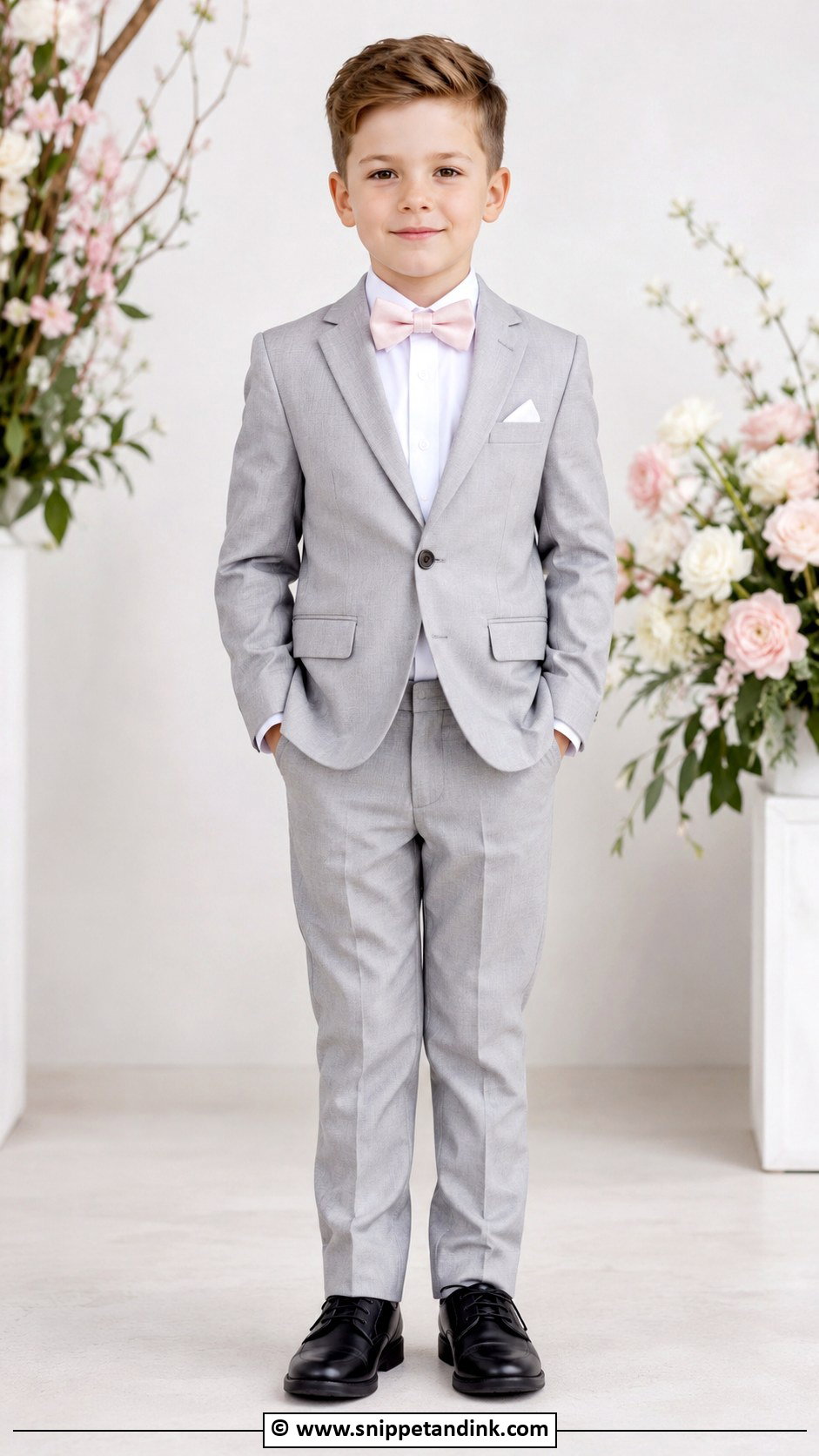 Gray Suit Ring Bearer Outfit - Snippet and Ink - 35 Ring Bearer Outfit Ideas