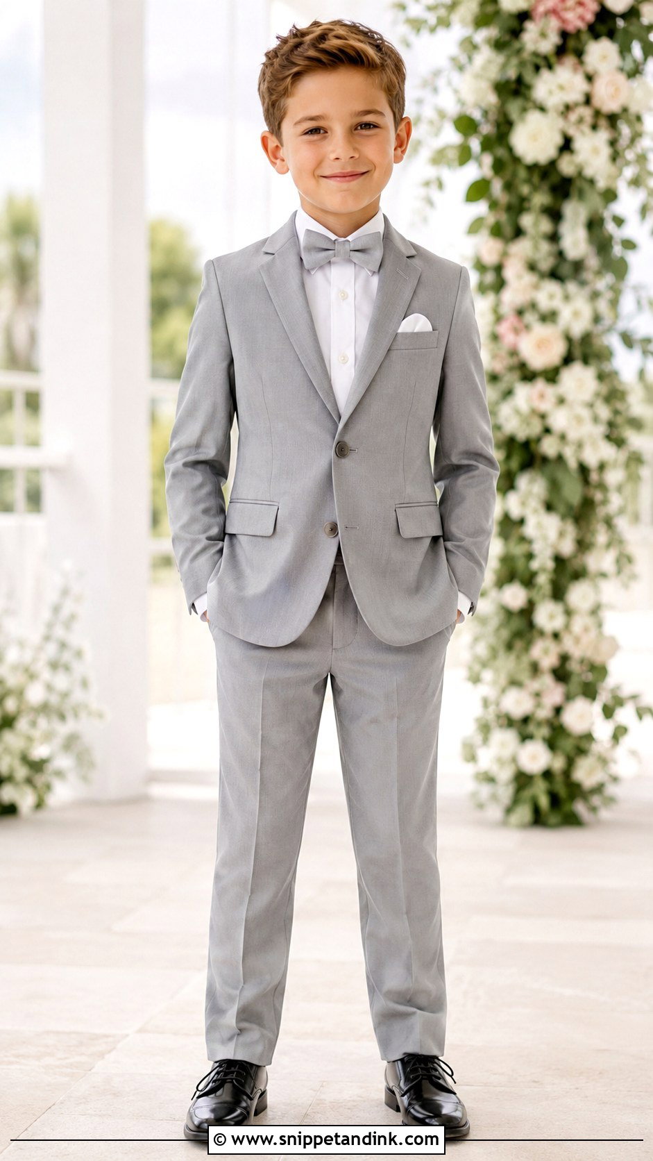 Gray Suit Ring Boy Outfit - Snippet and Ink - 25 Ring Boy Outfits