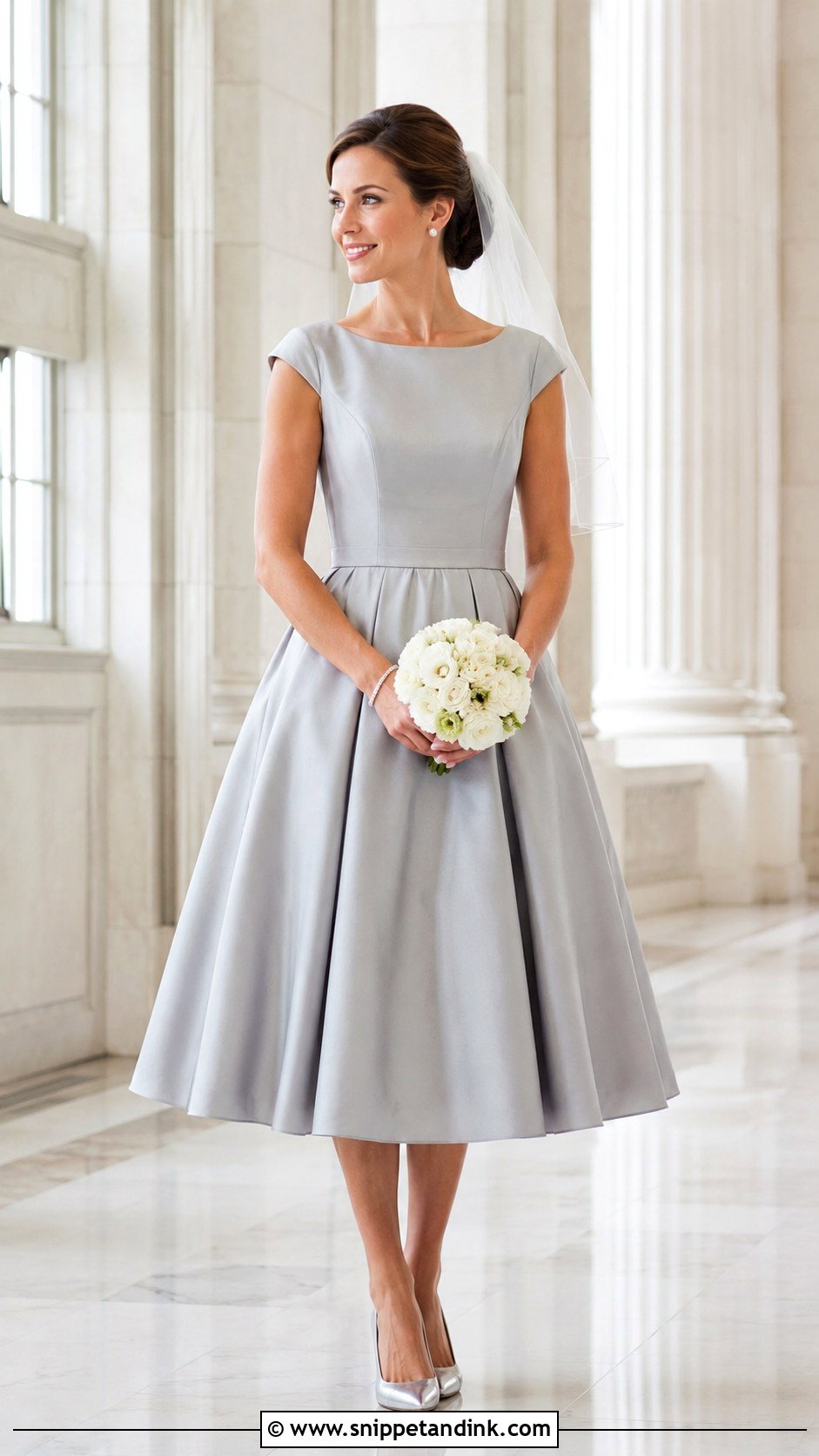 Gray Tea Length Wedding Dress - Snippet and Ink - 25 Gray Wedding Dress Ideas