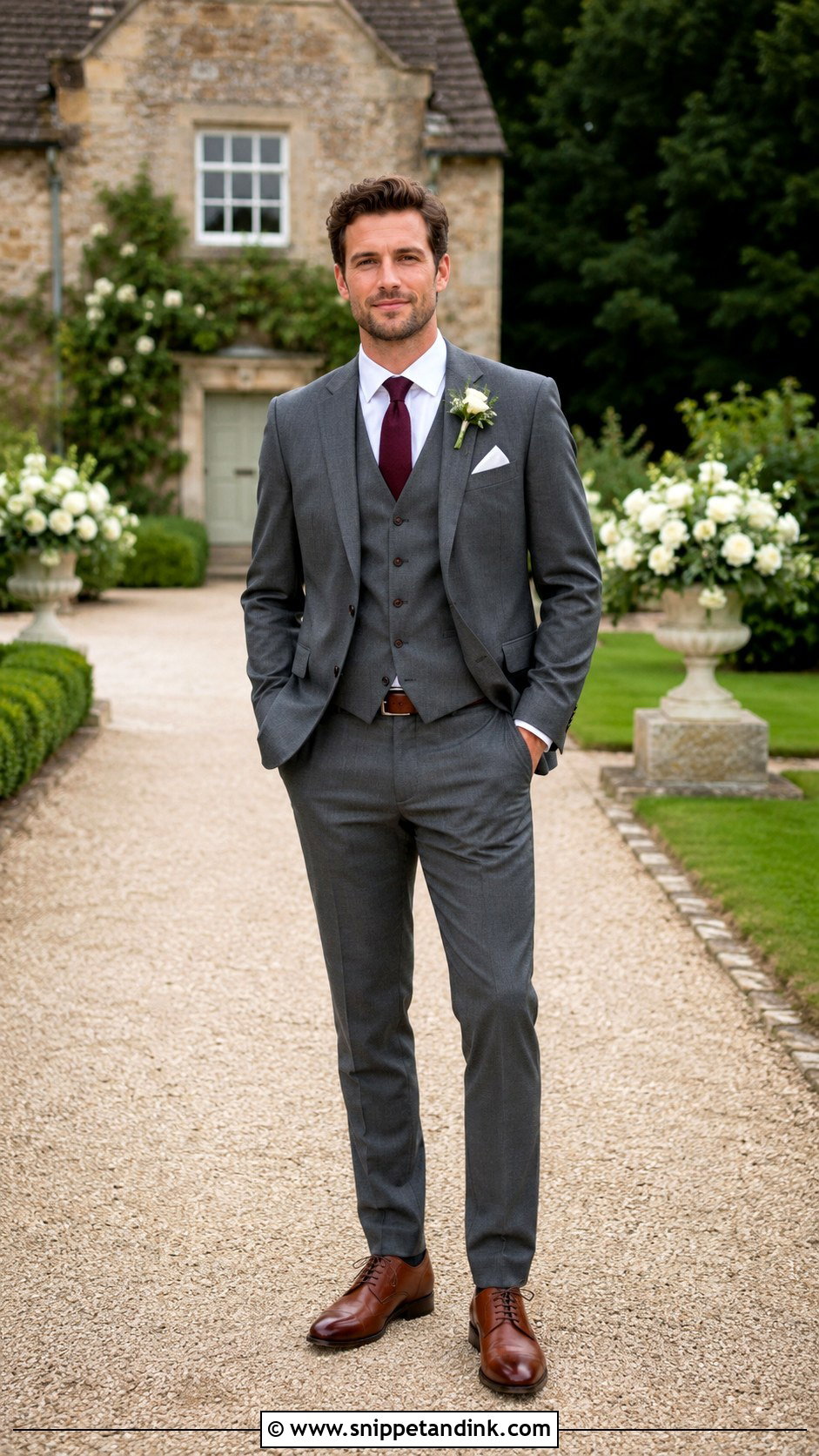 Gray Three Piece Groomsman Suit - Snippet and Ink - 20 Groomsman Suits