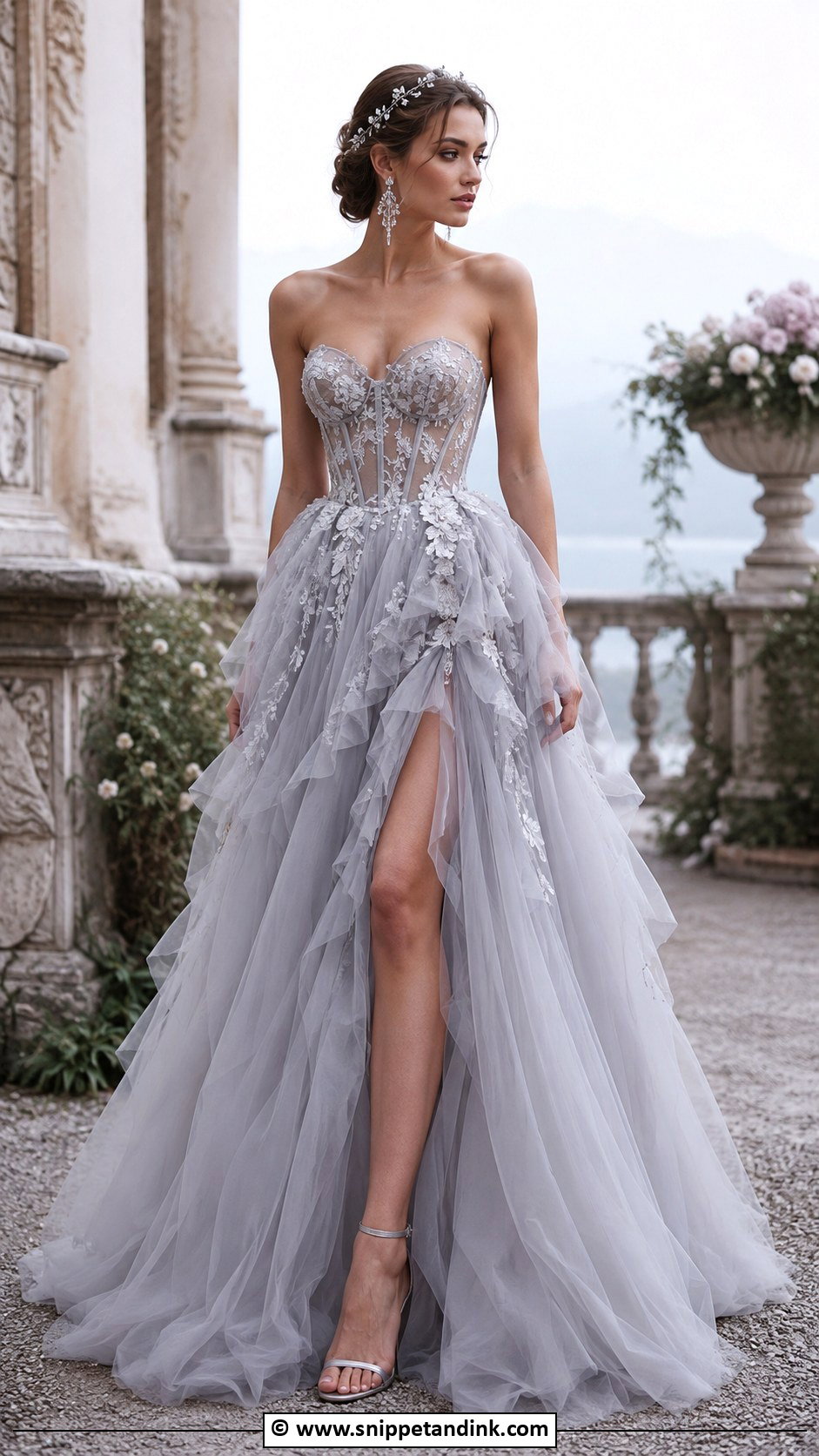 Gray Tulle Wedding Dress - Snippet and Ink - 25 Whimsigoth Wedding Dress Ideas