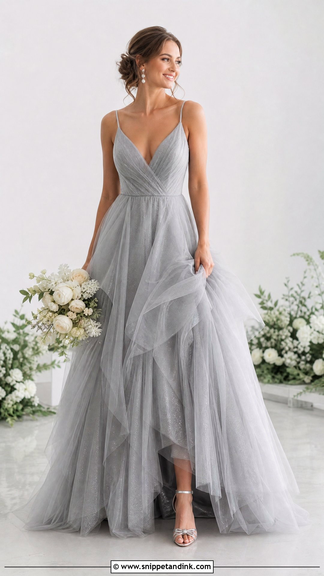 Gray Wedding Dress - Snippet and Ink - 25 Colored Wedding Dress Ideas