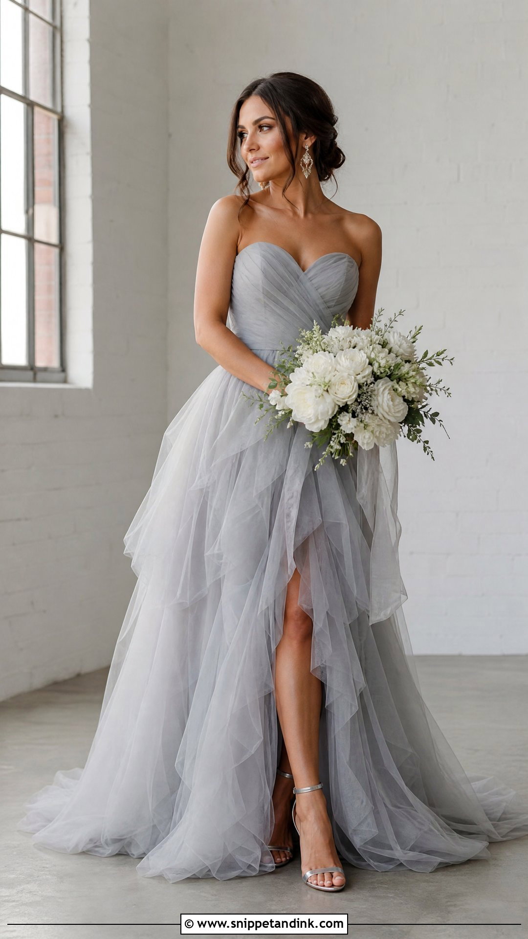 Gray Wedding Dress - Snippet and Ink - 25 Edgy Wedding Dress Ideas