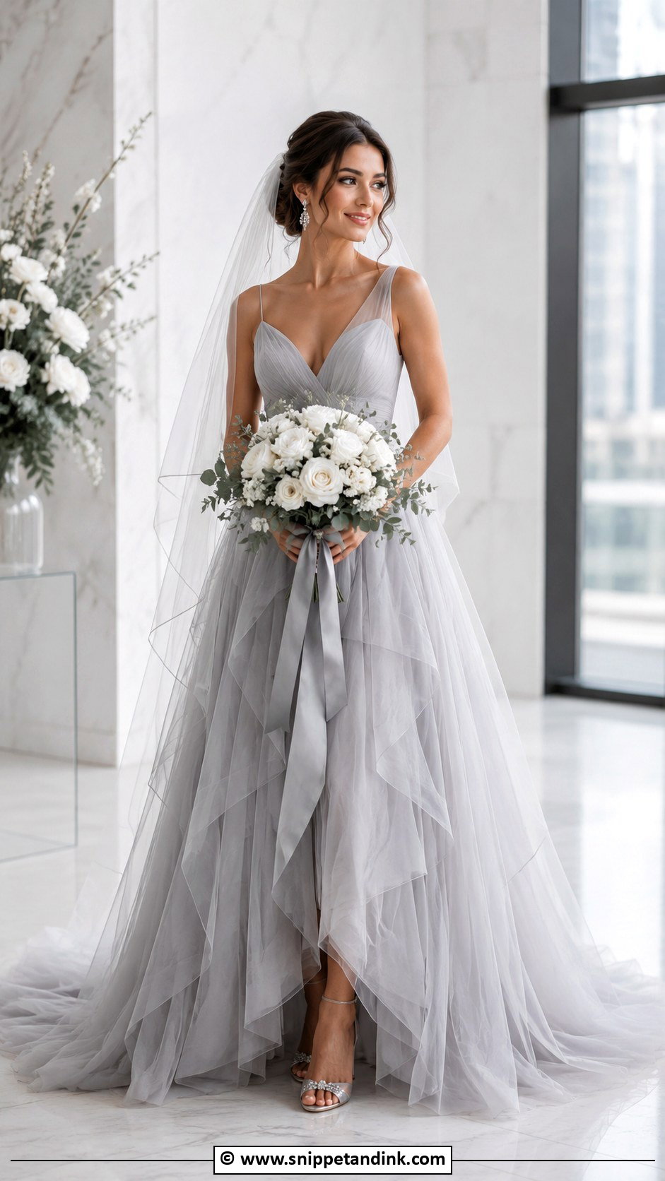 Gray Wedding Dress - Snippet and Ink - 25 Color Wedding Dress Ideas