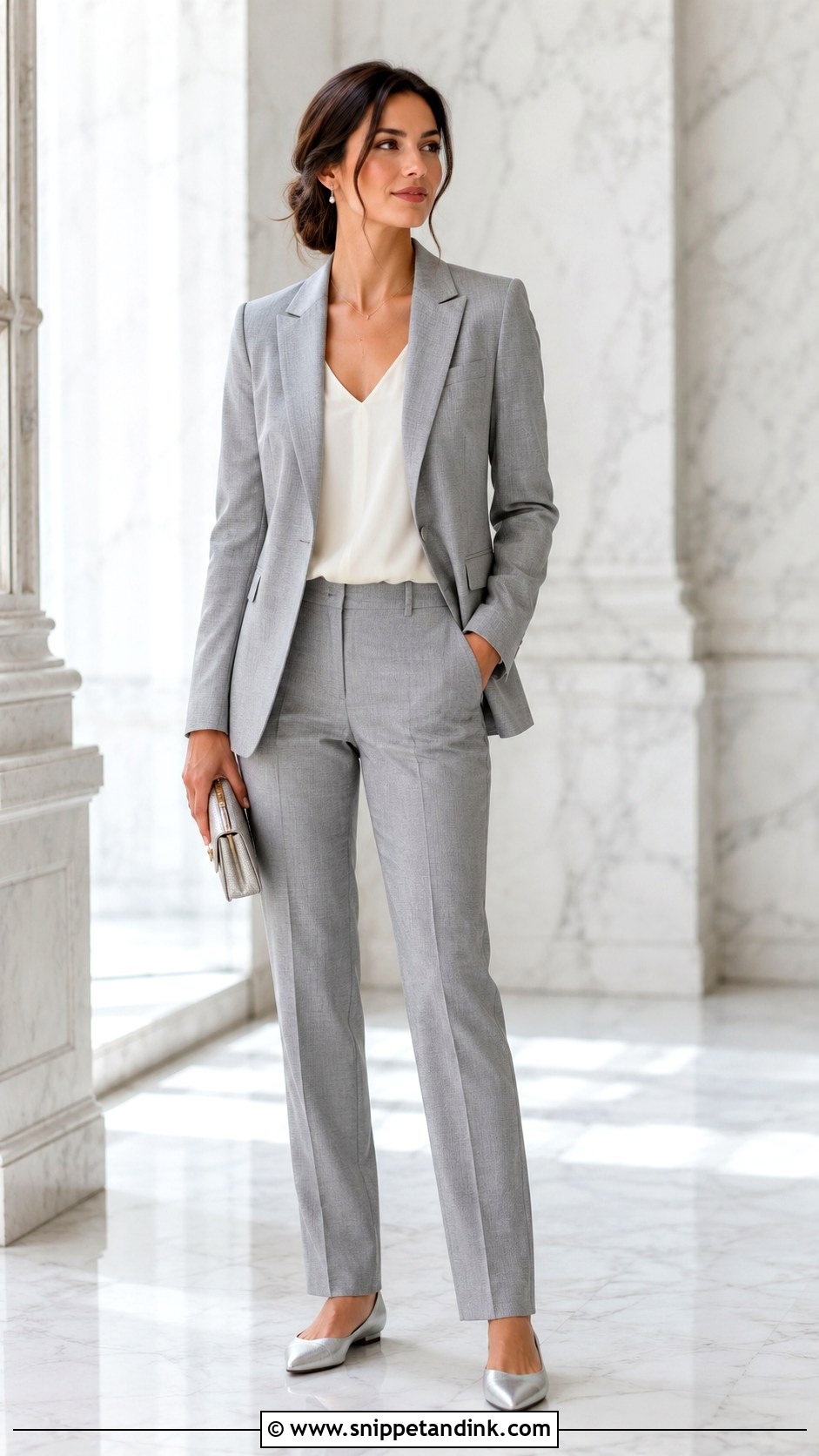Gray Wedding Suit - Snippet and Ink - 25 Lesbian Wedding Suit Ideas