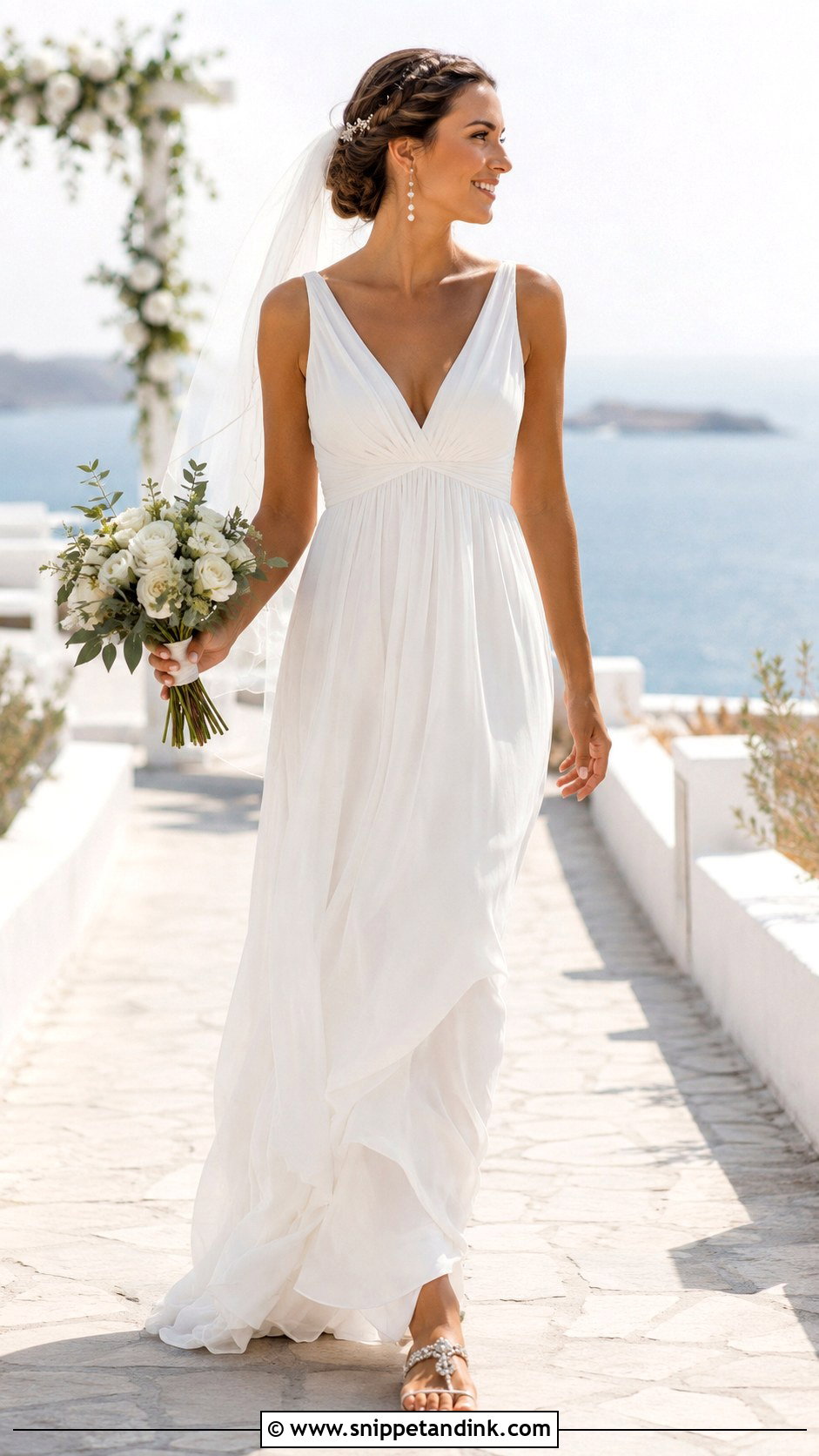 Grecian Beach Wedding Dress - Snippet and Ink - 20 Grecian Style Wedding Dress Ideas