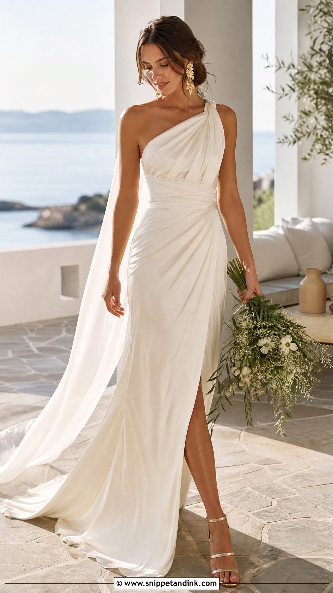 Grecian Draped Wedding Dress - Snippet and Ink - 20 Wedding Vogue Ideas