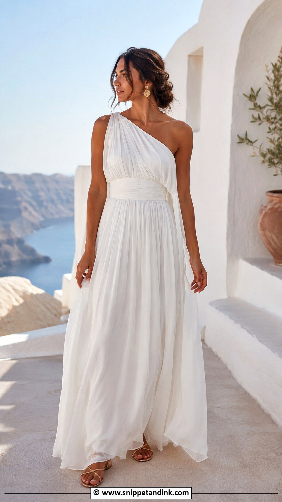 Grecian Wedding Dress For Island Wedding - Snippet and Ink - 30 Destination Wedding Dress Ideas