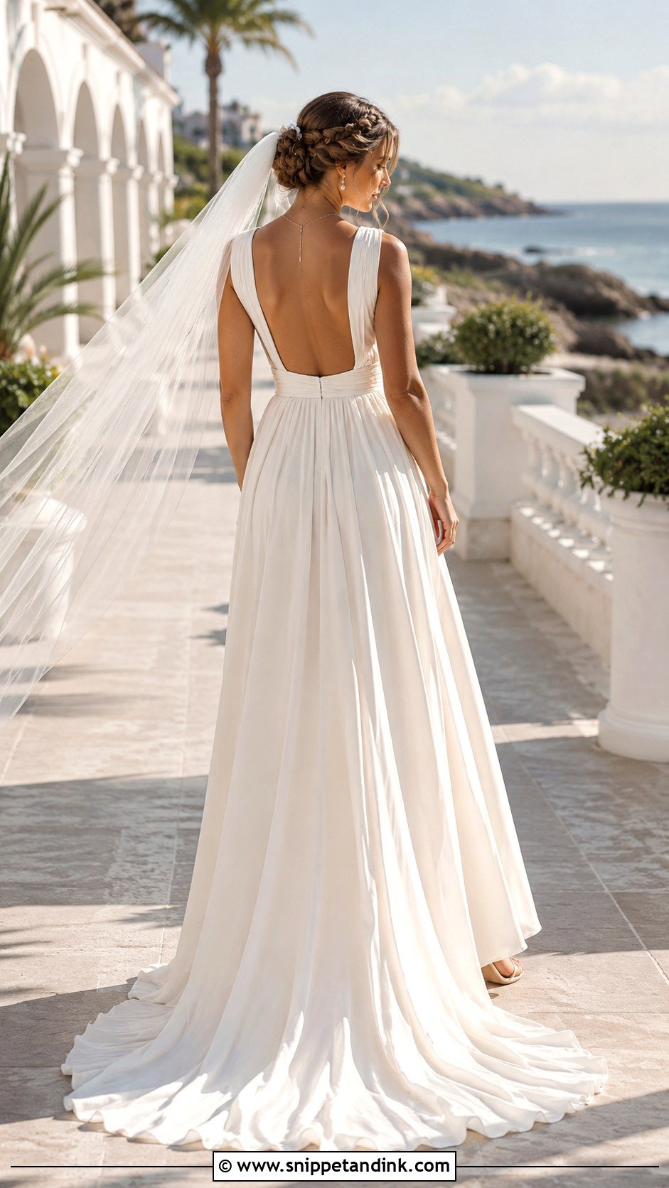 Grecian Wedding Dress With Open Back - Snippet and Ink - 20 Grecian Style Wedding Dress Ideas