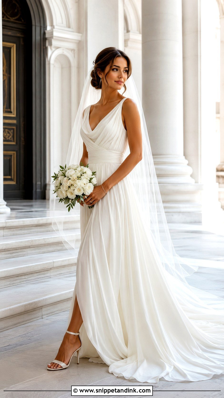 Grecian Wedding Dress With Train - Snippet and Ink - 25 Grecian Wedding Dress Ideas