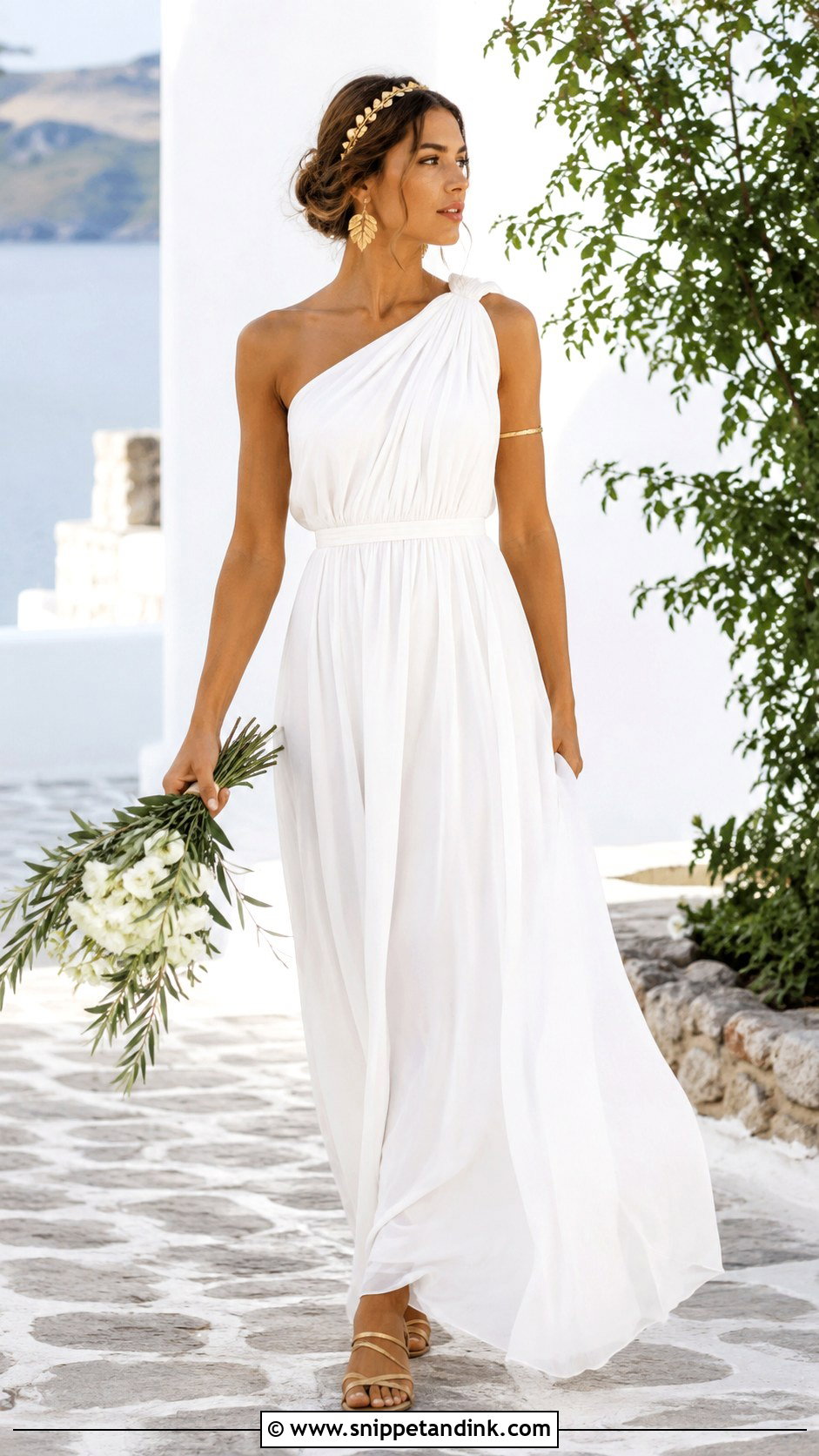 Grecian Whimsical Bridal Look - Snippet and Ink - 20 Whimsical Bride Ideas