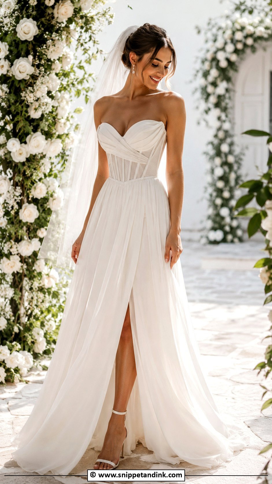 Greek Wedding Dress With Corset Bodice - Snippet and Ink - 30 Greek Wedding Dress Ideas