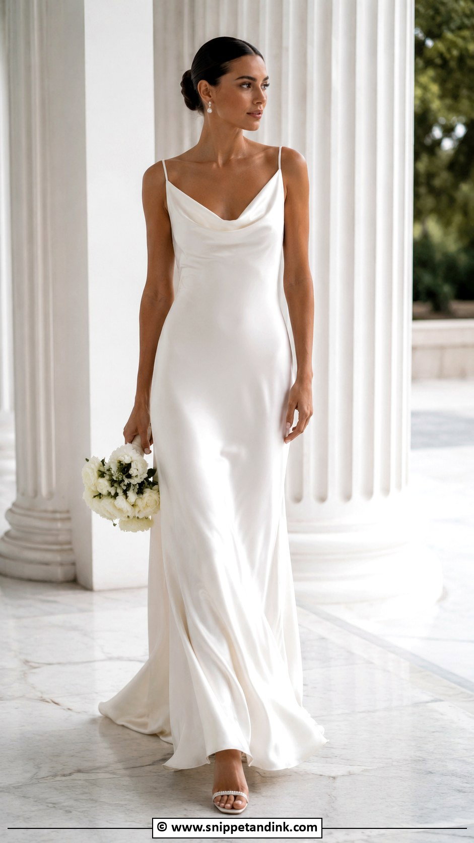 Greek Wedding Dress With Minimal Satin - Snippet and Ink - 30 Greek Wedding Dress Ideas