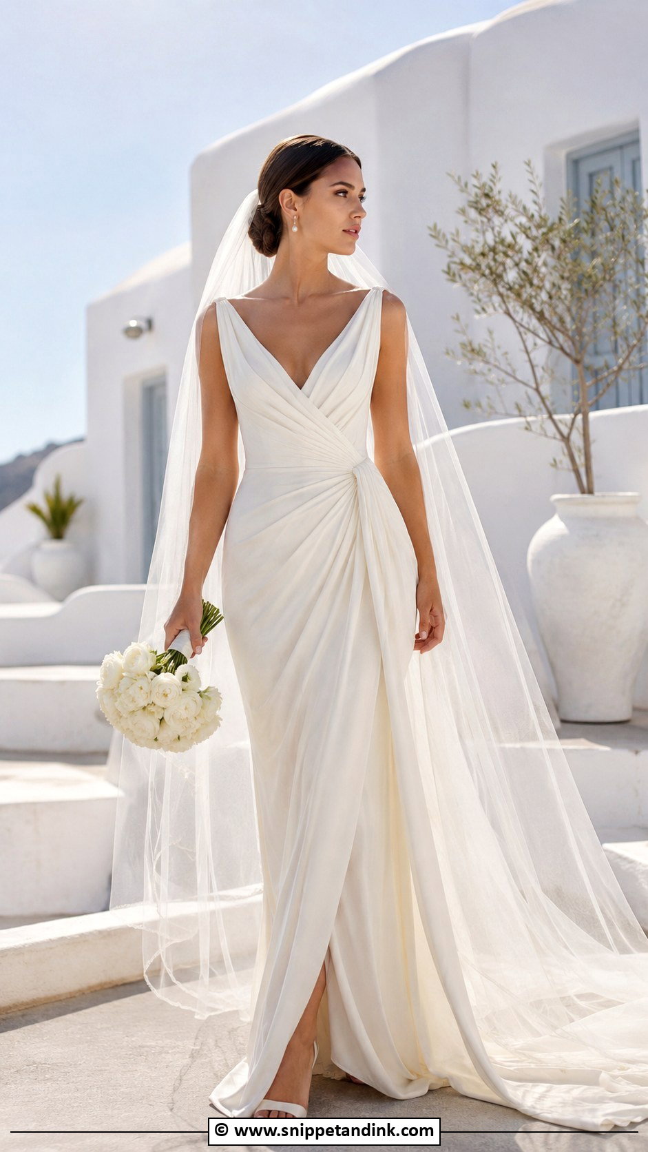 Greek Wedding Dress With Veil - Snippet and Ink - 30 Greek Wedding Dress Ideas