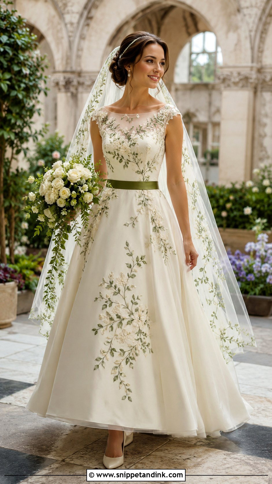 Green And Ivory Wedding Dress Outfit - Snippet and Ink - 20 Green Wedding Dress Outfit Ideas