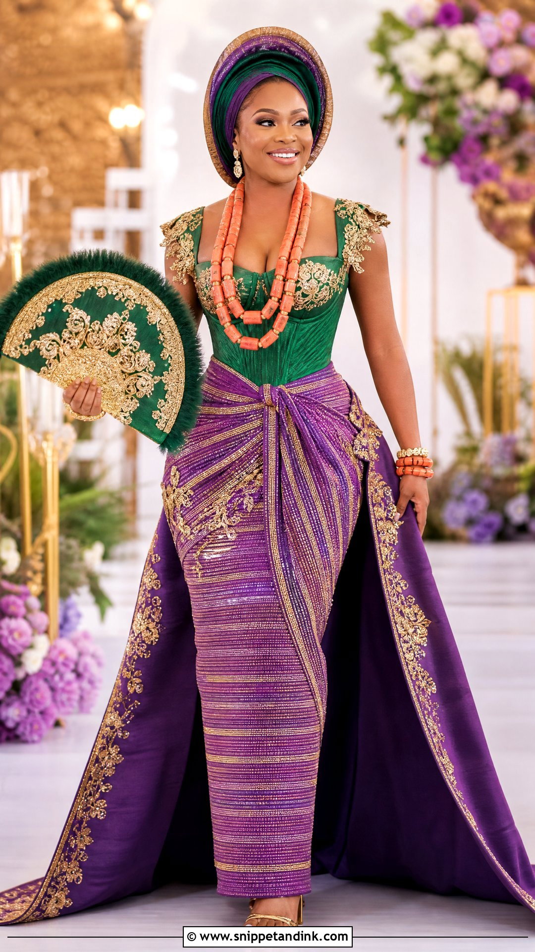 Green And Purple Veekee James Traditional Wedding Dress - Snippet and Ink - 20 Veekee James Traditional Wedding Dress Ideas