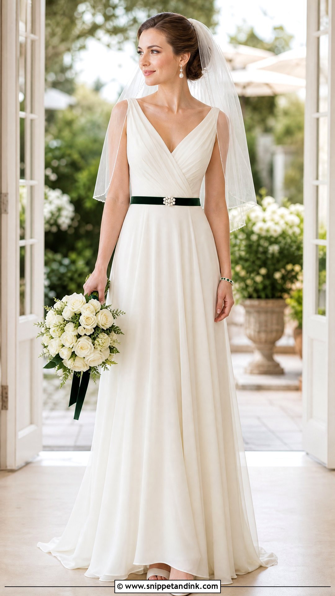 Green Belt Wedding Dress - Snippet and Ink - 20 Wedding Dress with Green Detail Ideas