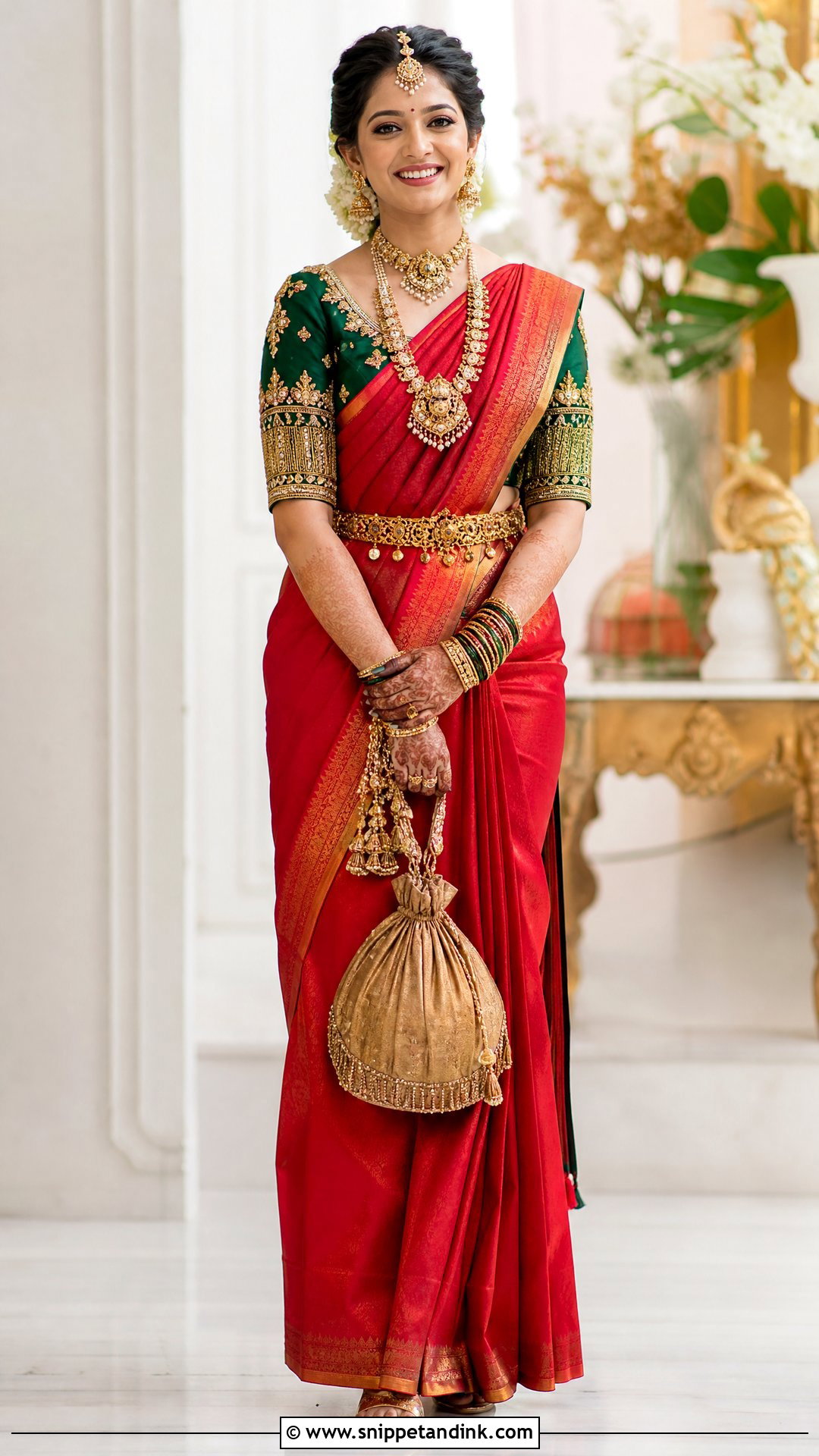 Green Bridal Aari Work Blouse - Snippet and Ink - 25 Bridal Aari Work Ideas